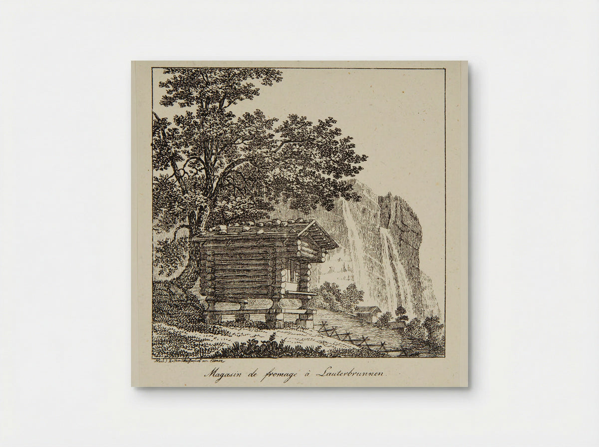 Magasin de fromage à Lauterbrunnen - P. Ellmer - Poster