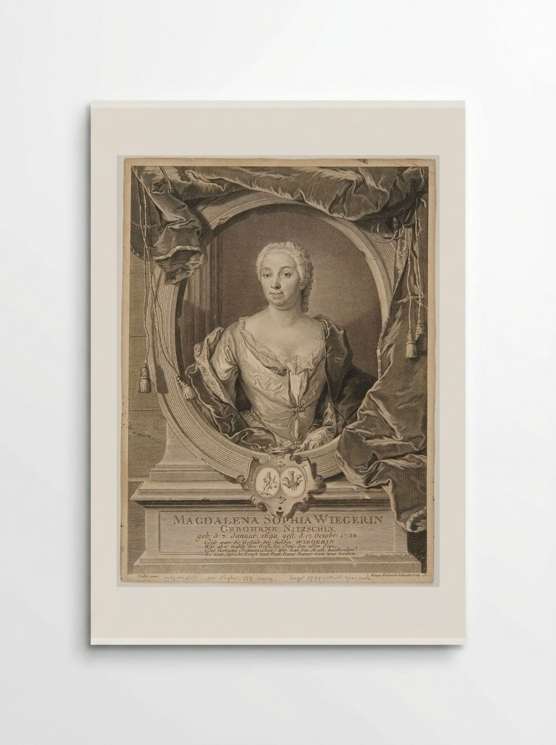 Magdalena Sophia Wiegerin - Georg Friedrich Schmidt - Poster