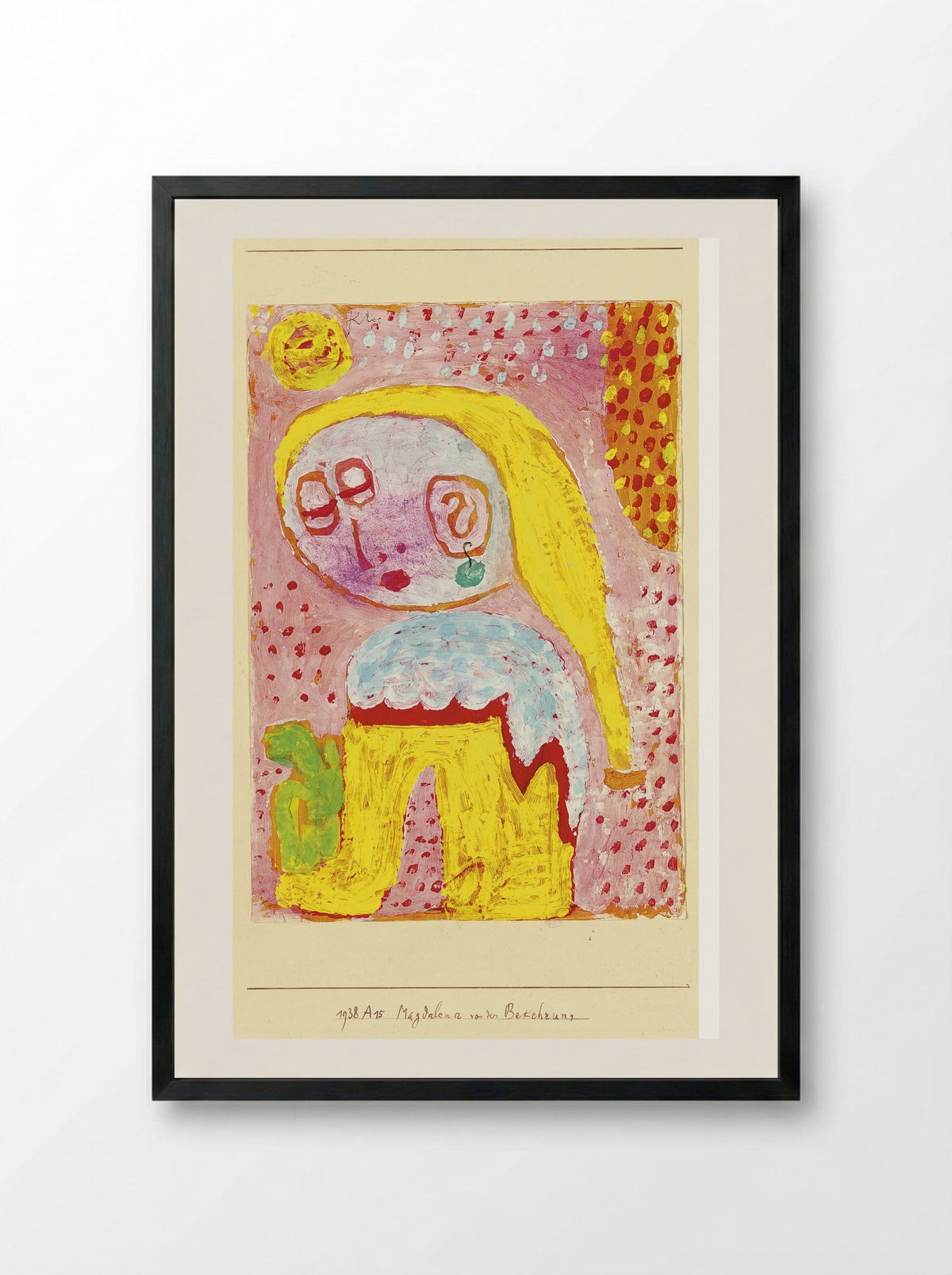Magdalena before the conversion - Paul Klee - Framed Print Black