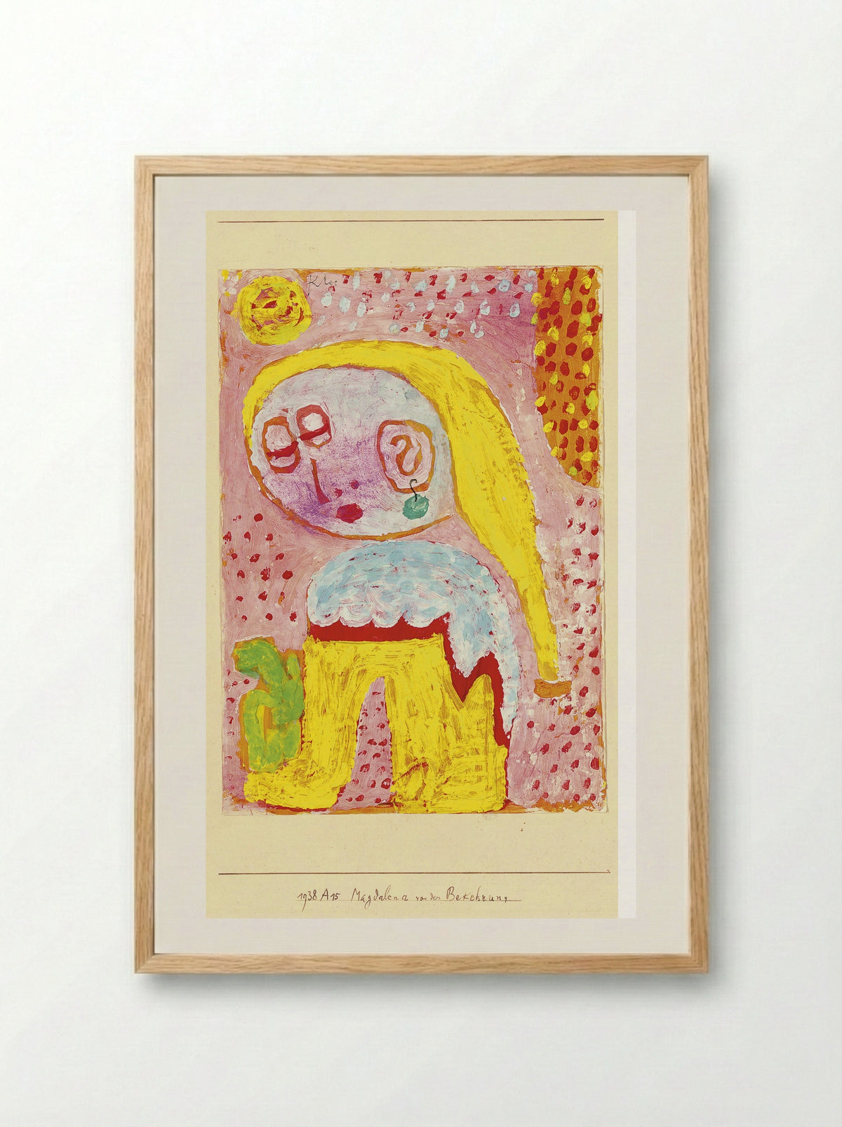 Magdalena before the conversion - Paul Klee - Framed Print Wood