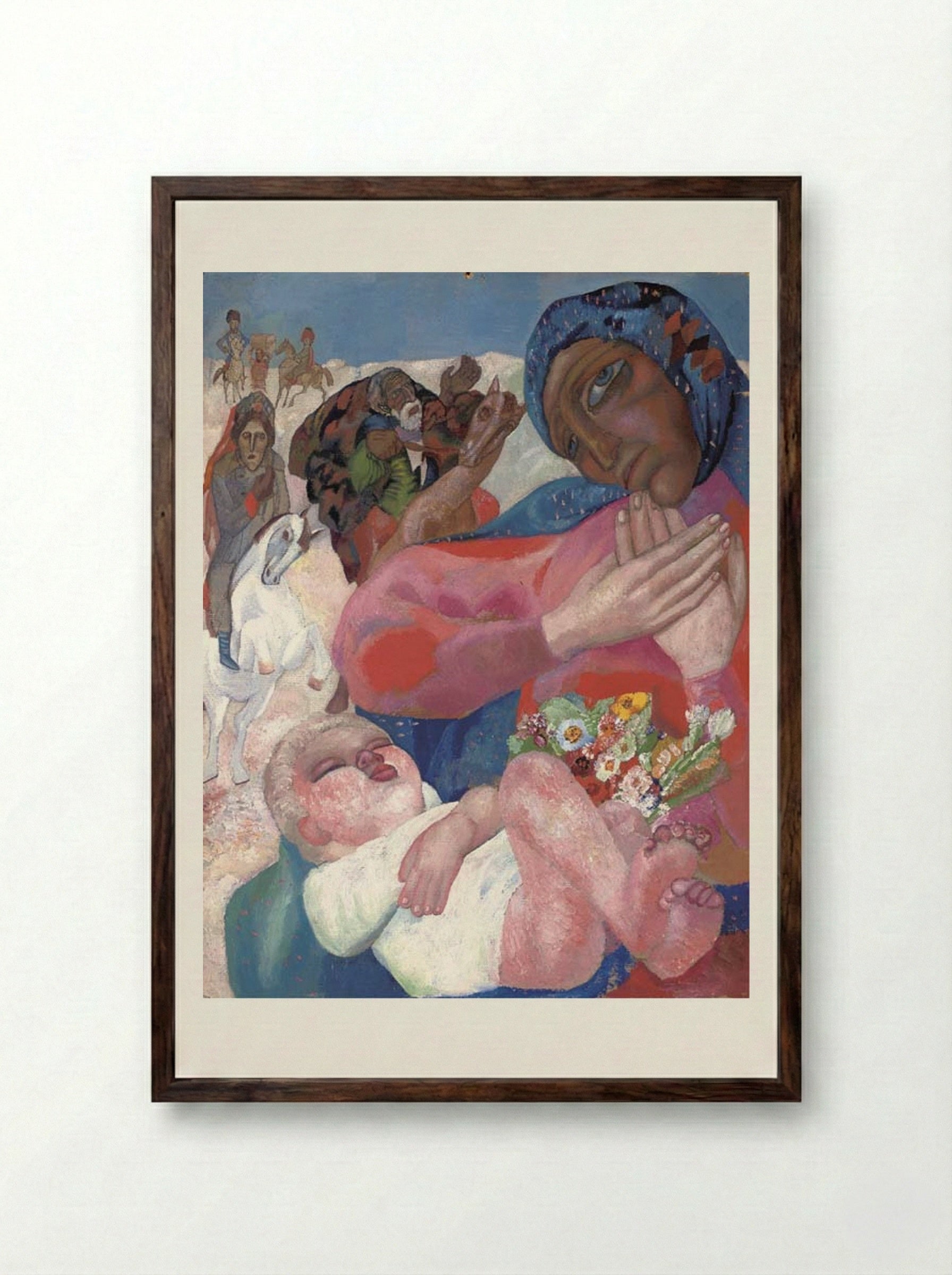 Magi - Pavel Filonov - Framed Print Dark Wood