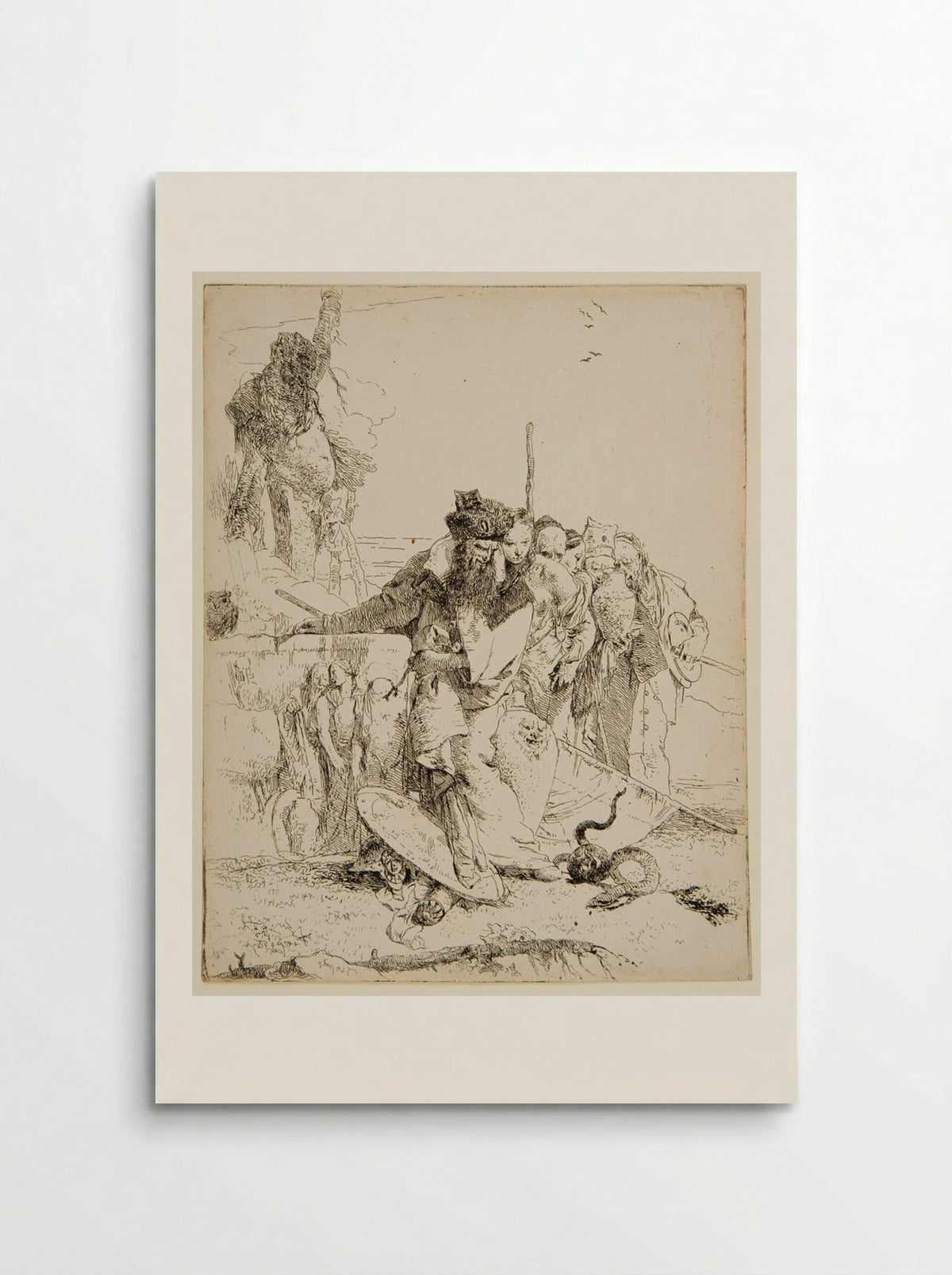Magician and a Serpent - Giovanni Battista Tiepolo - Poster