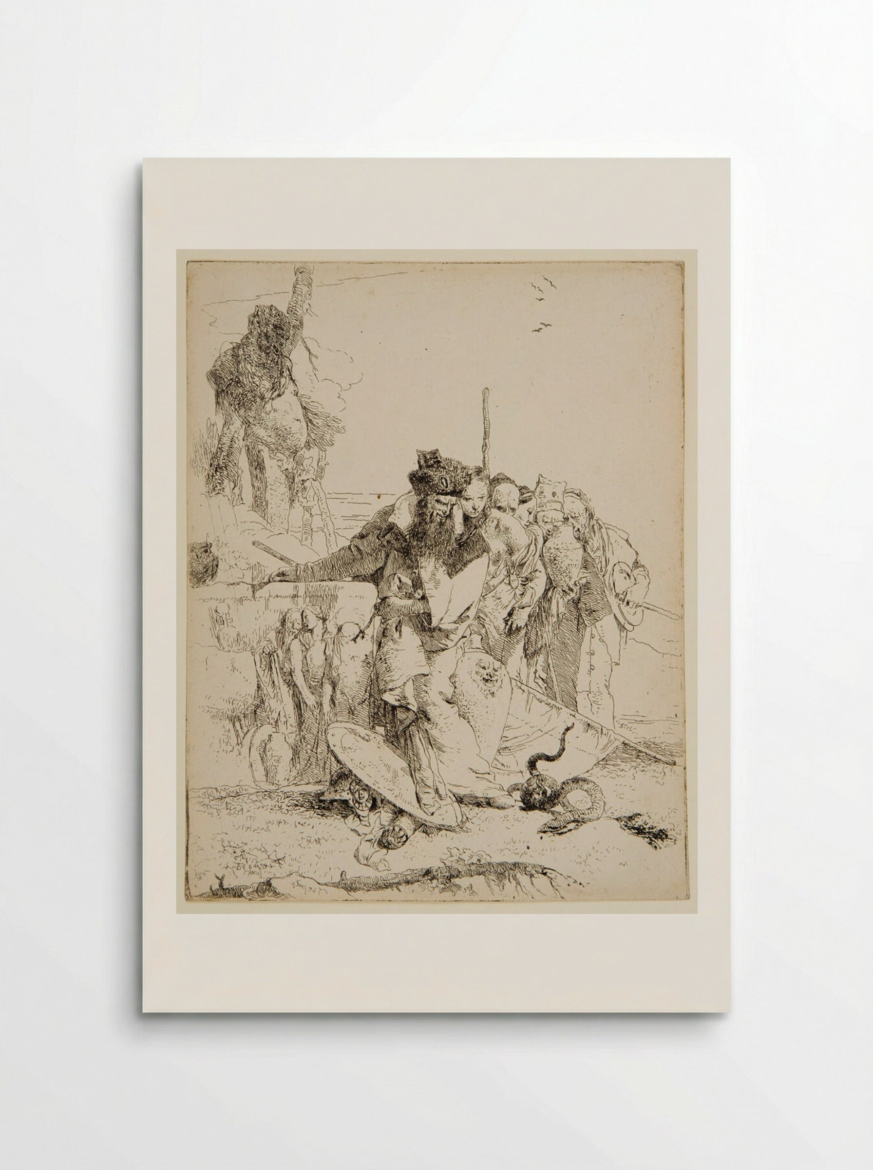 Magician and a Serpent - Giovanni Battista Tiepolo - Poster
