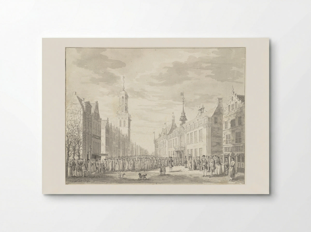 Magistraat van Kampen onderweg naar de keurpredikatie - Willem Writs - Poster