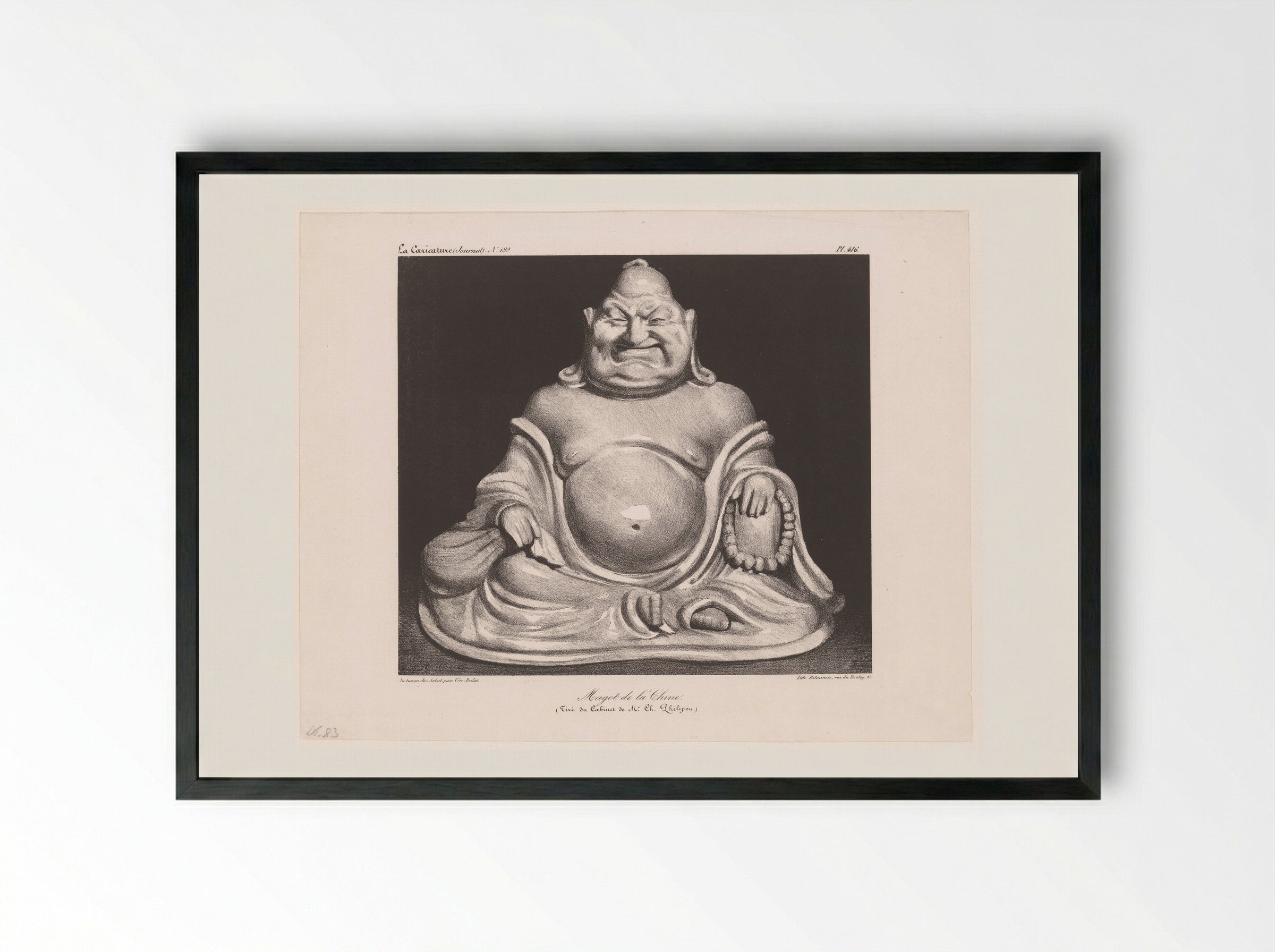 Magot de la Chine - Honoré Daumier - Framed Print Black