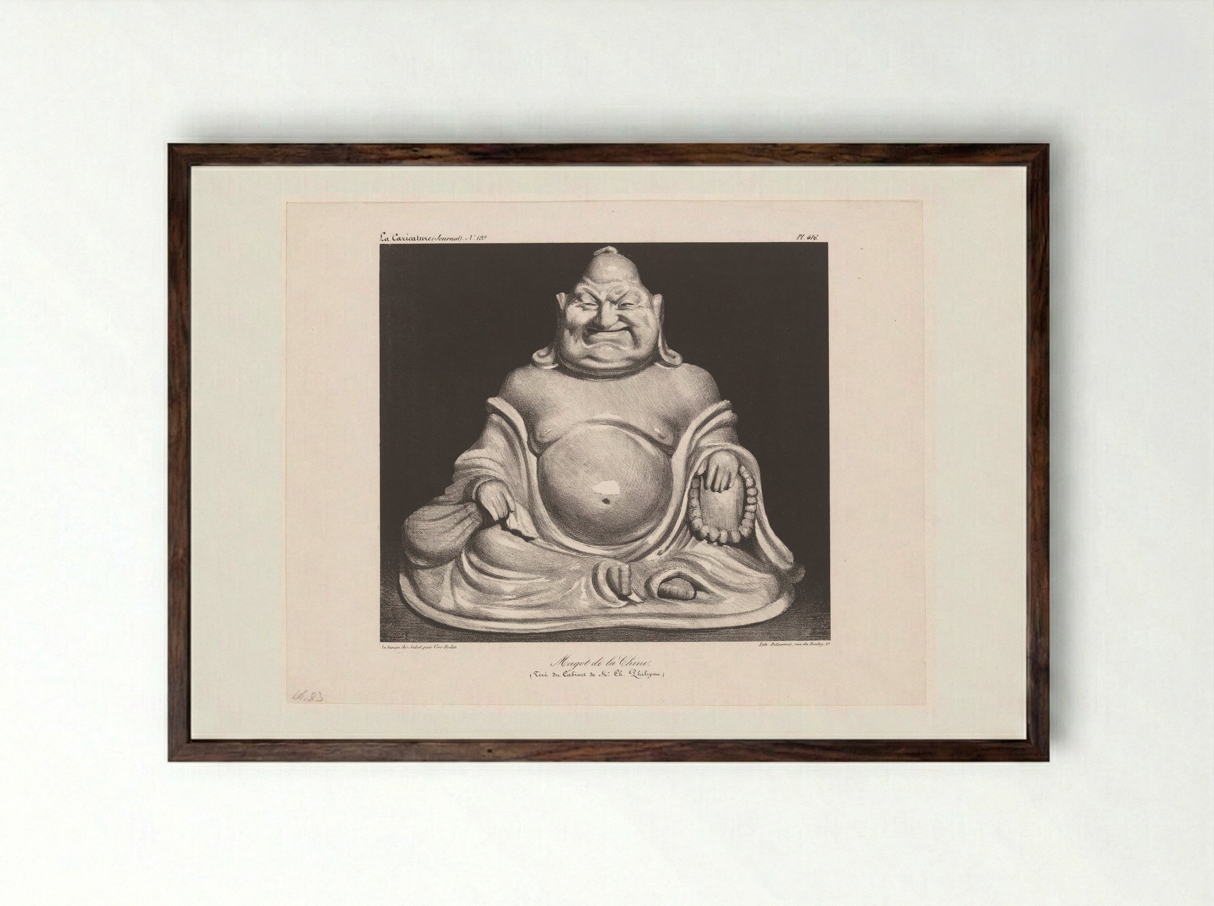 Magot de la Chine - Honoré Daumier - Framed Print Dark Wood