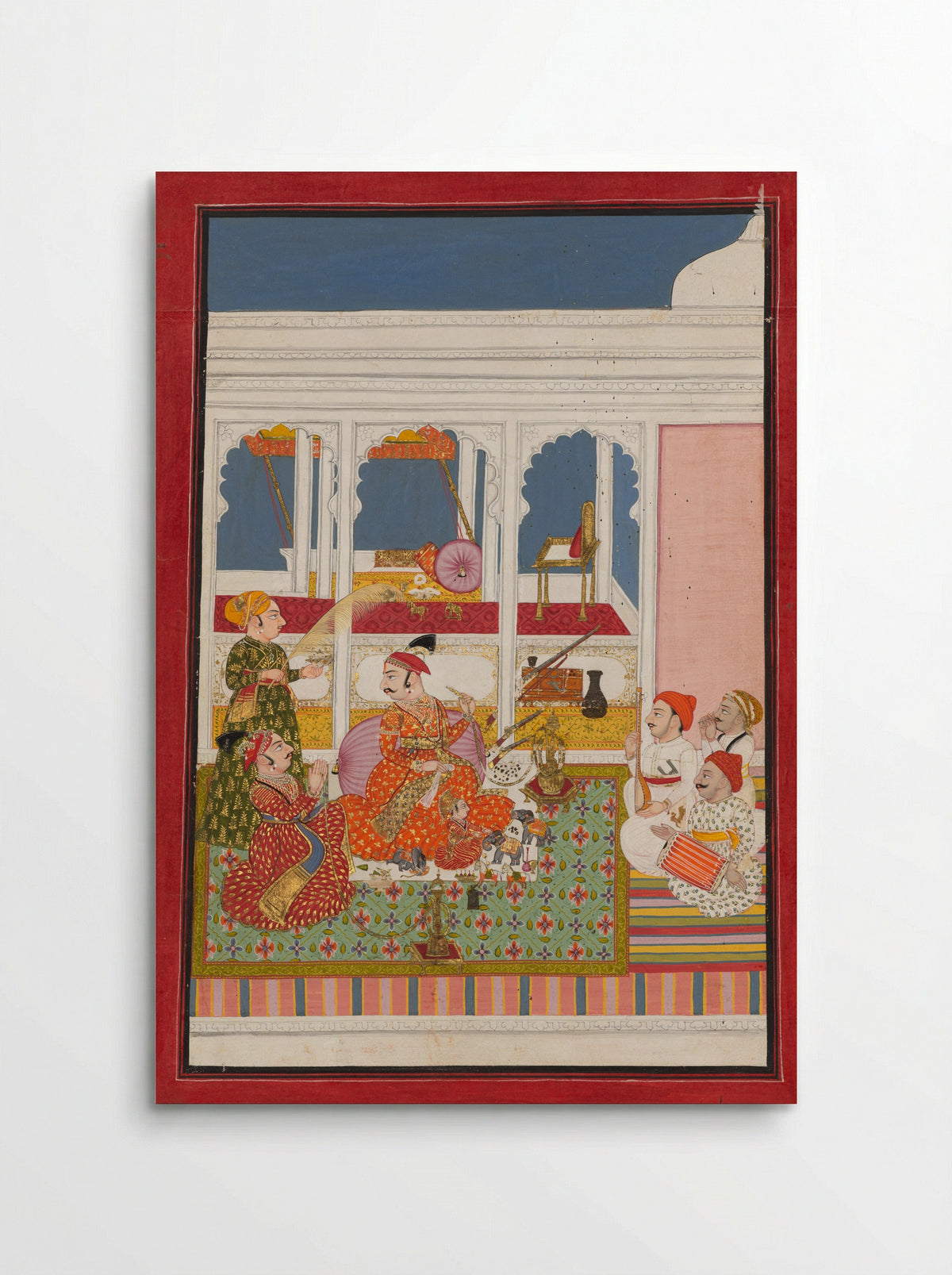 Maharaja Baghji with Courtiers and His Infant Son - Ala Bagas - Poster