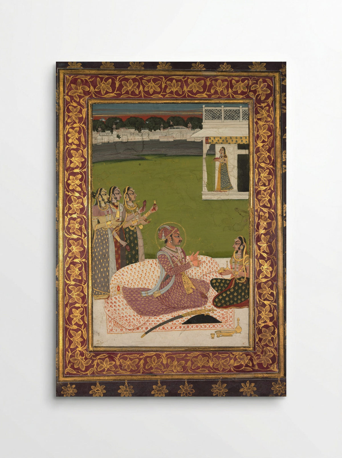 Maharaja Raj Singh in Procession with Members of His Court - Nihal Chand - Poster