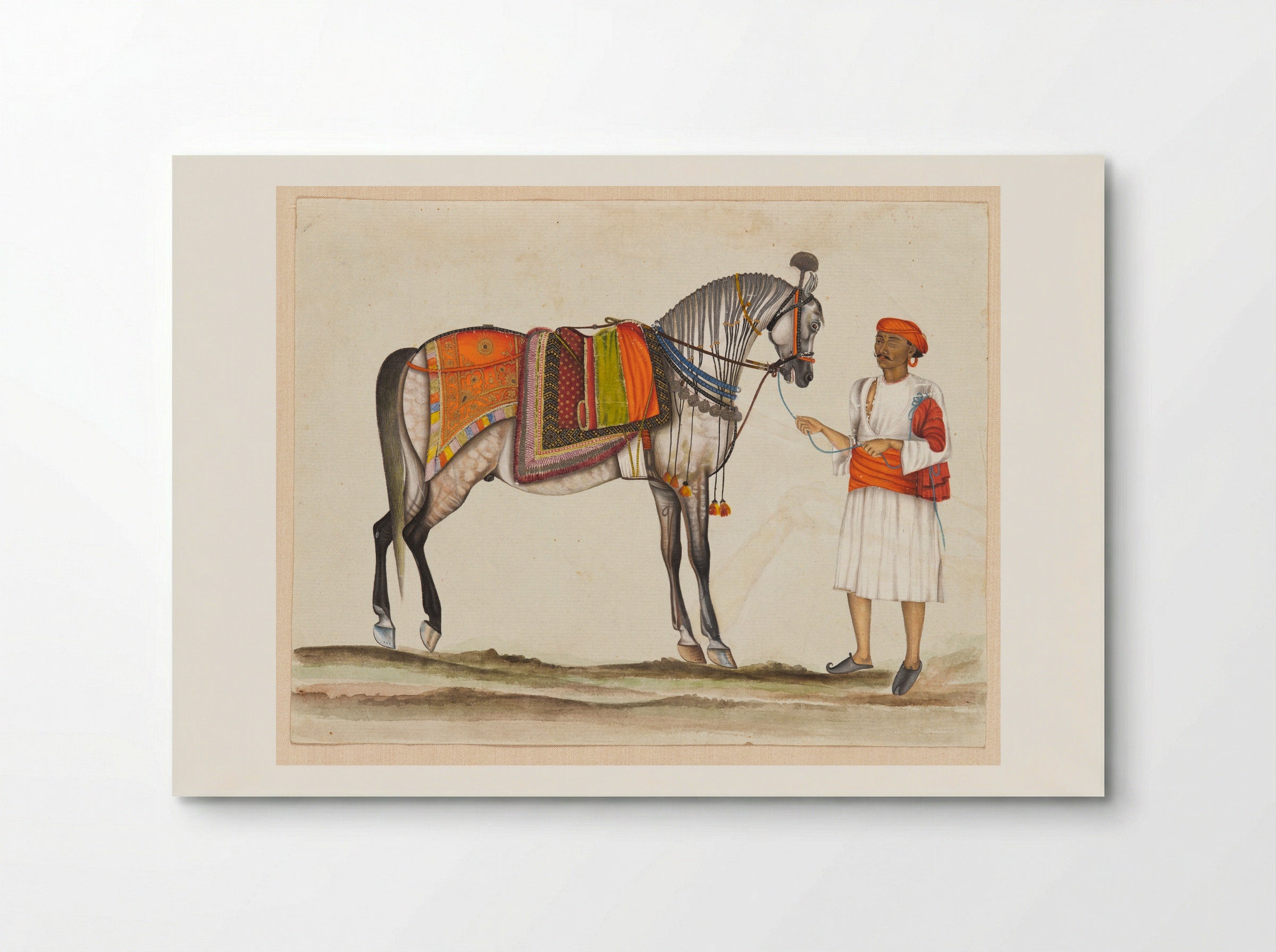 Maharaja Ranjit Singh's Horse with a One-Eyed Groom - Unknown Artist - Poster