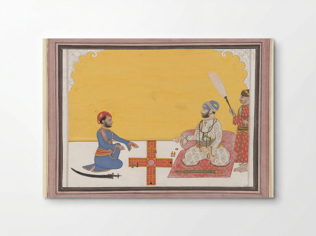 Maharaja Sovan Singh playing pachisi - Ambav - Poster