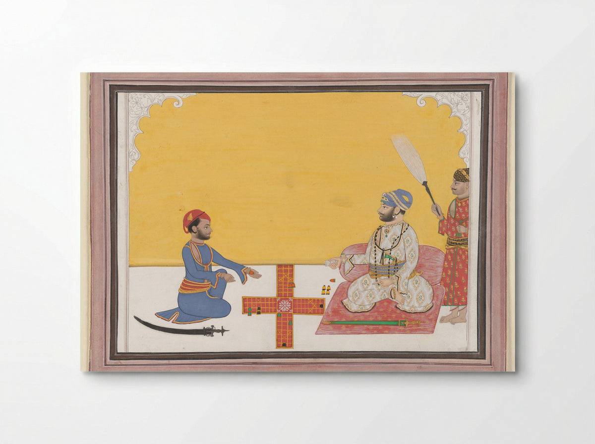 Maharaja Sovan Singh playing pachisi - Ambav - Poster