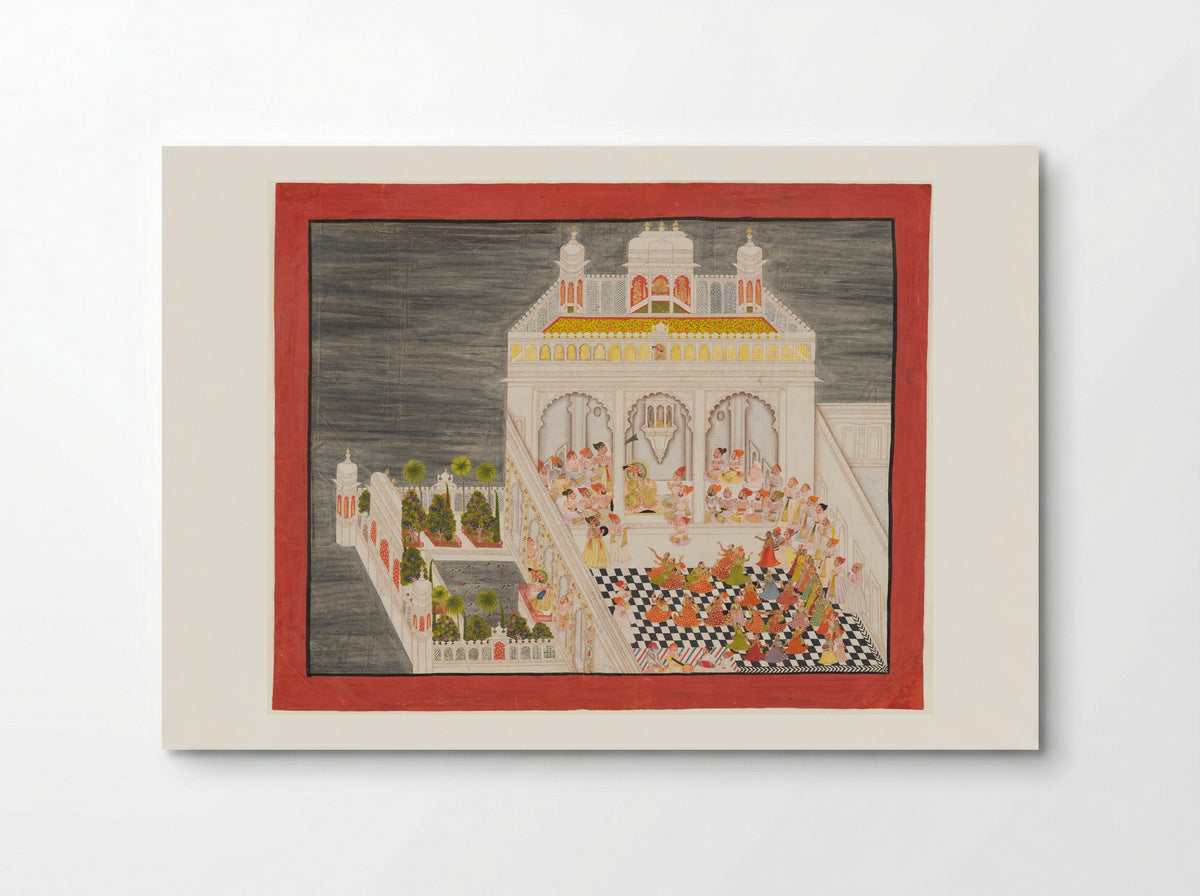 Maharana Ari Singh with His Courtiers Being Entertained at the Jagniwas Water Palace - Bhima - Poster