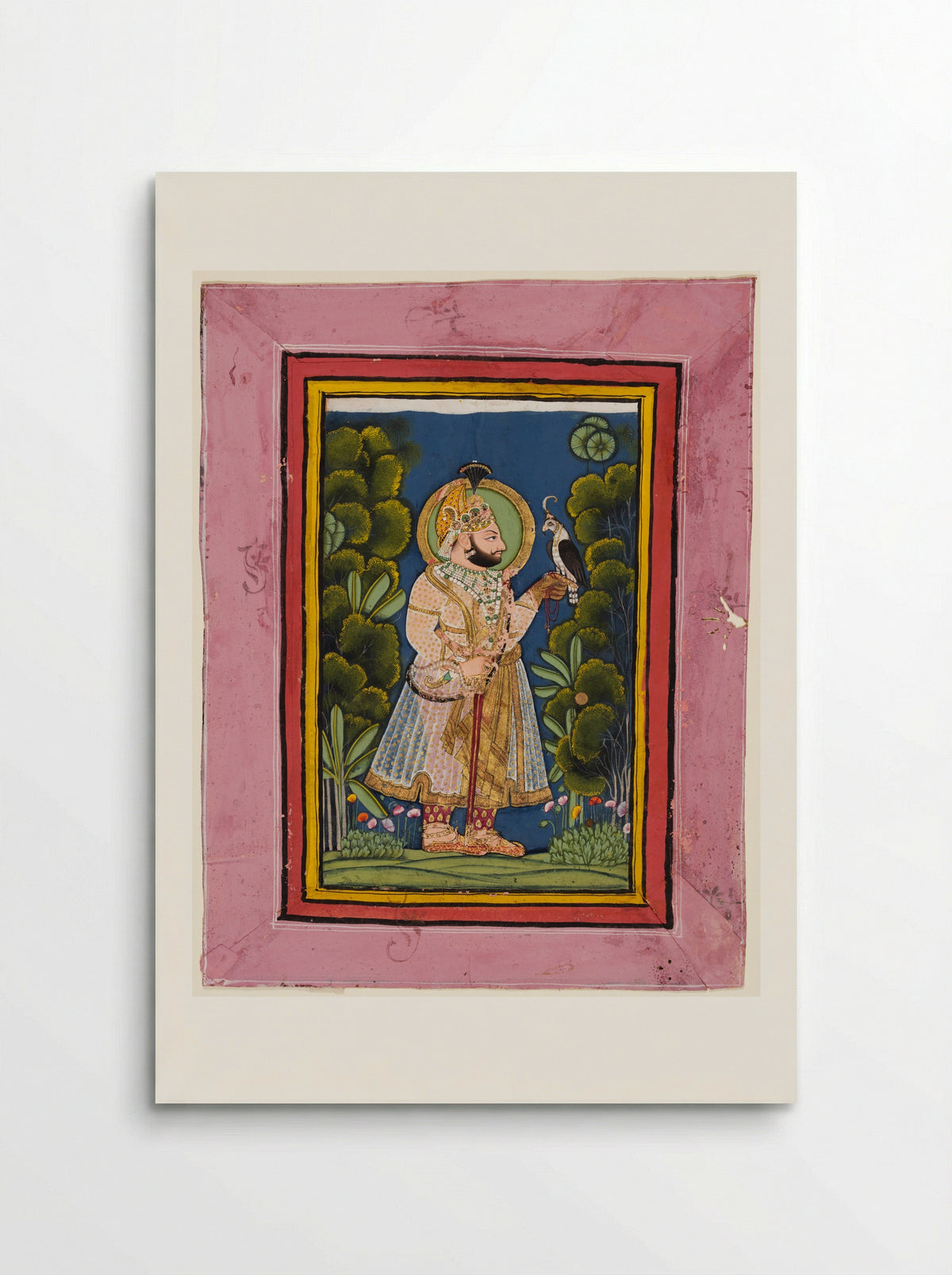 Maharana Jawan Singh of Mewar Holding a Falcon - Ghasi - Poster