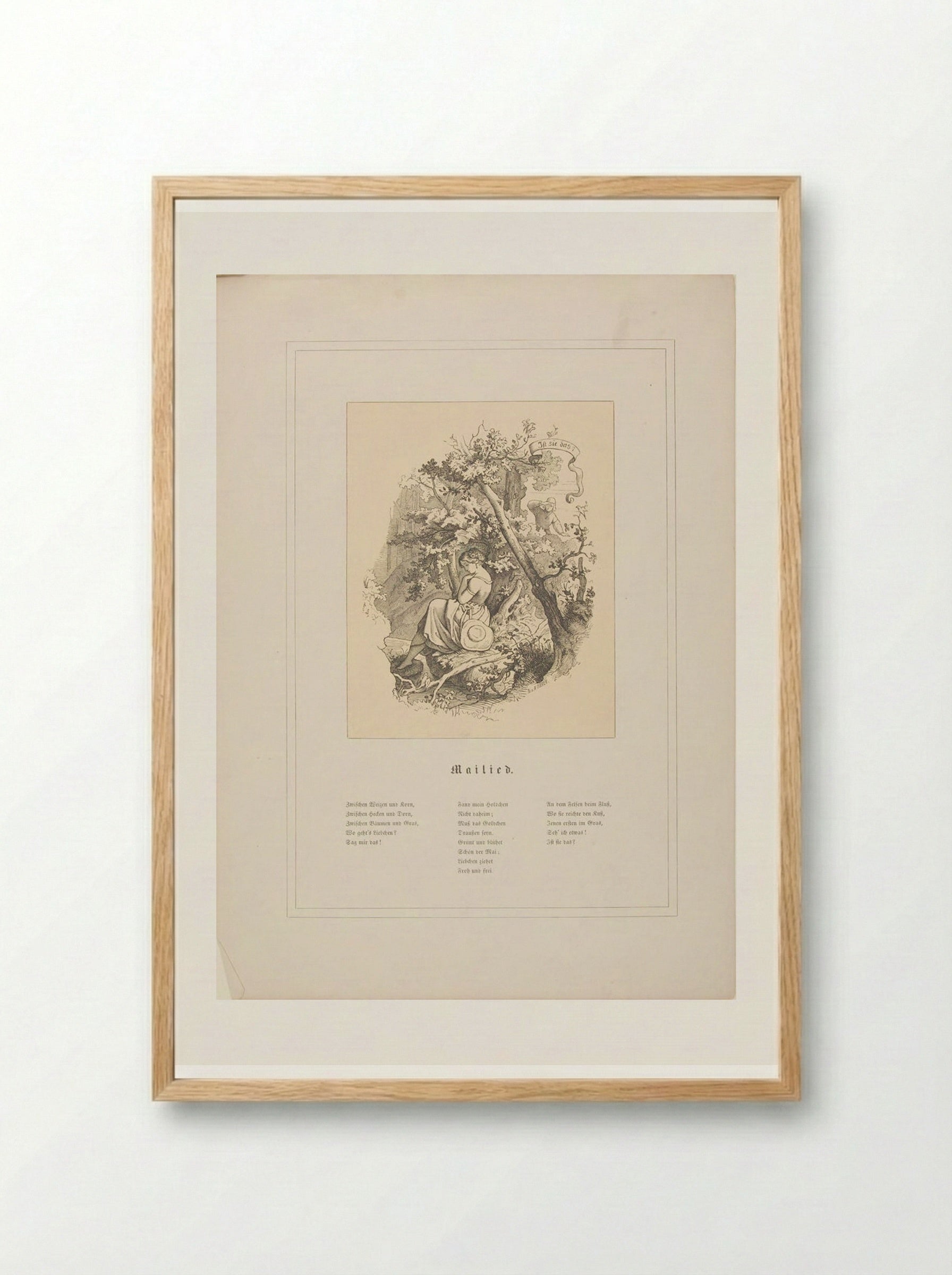 Mailied (May Song) - Adrian Ludwig Richter - Framed Print Wood
