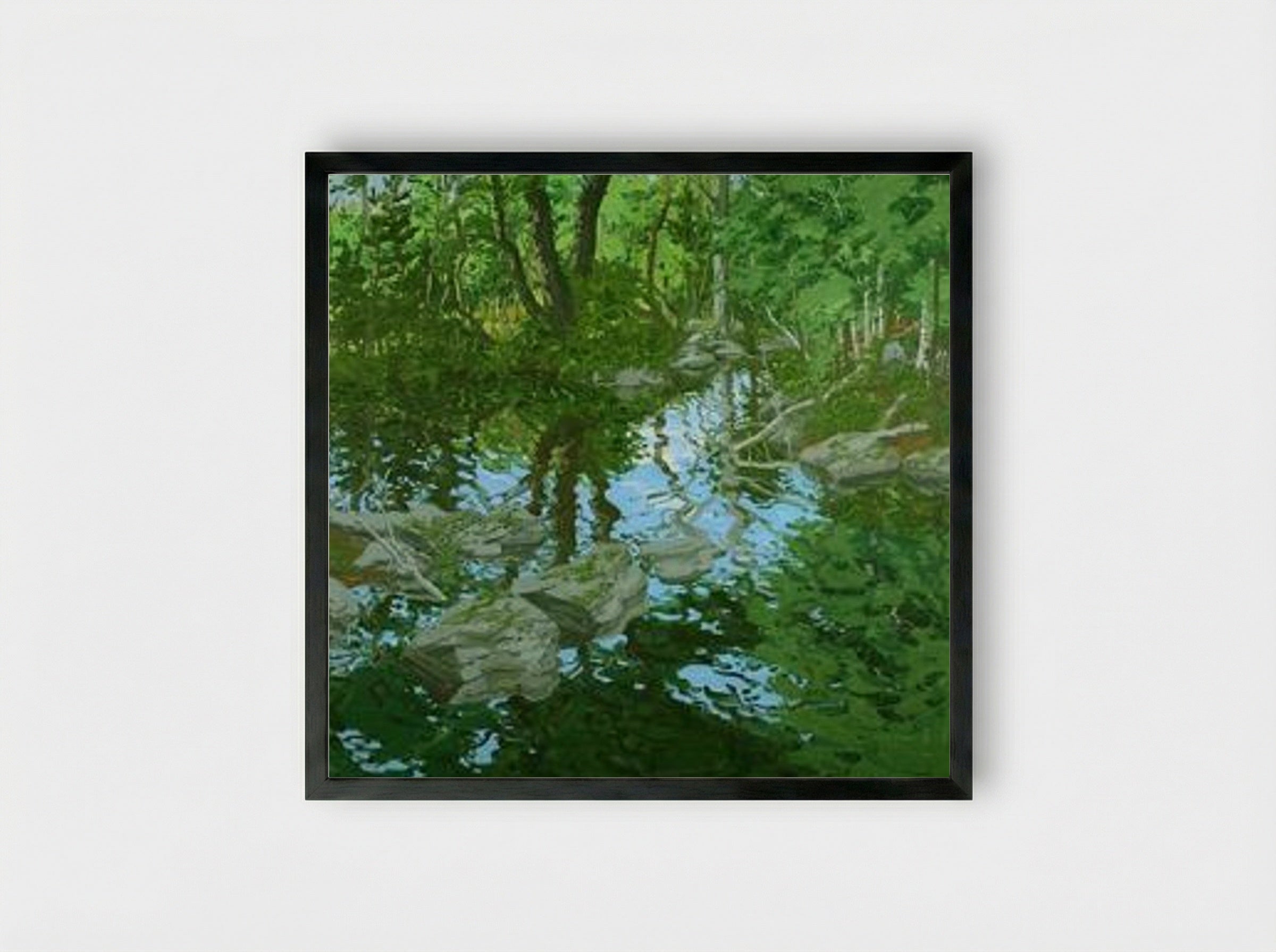 Maine Woodland - Neil Welliver - Framed Print Black
