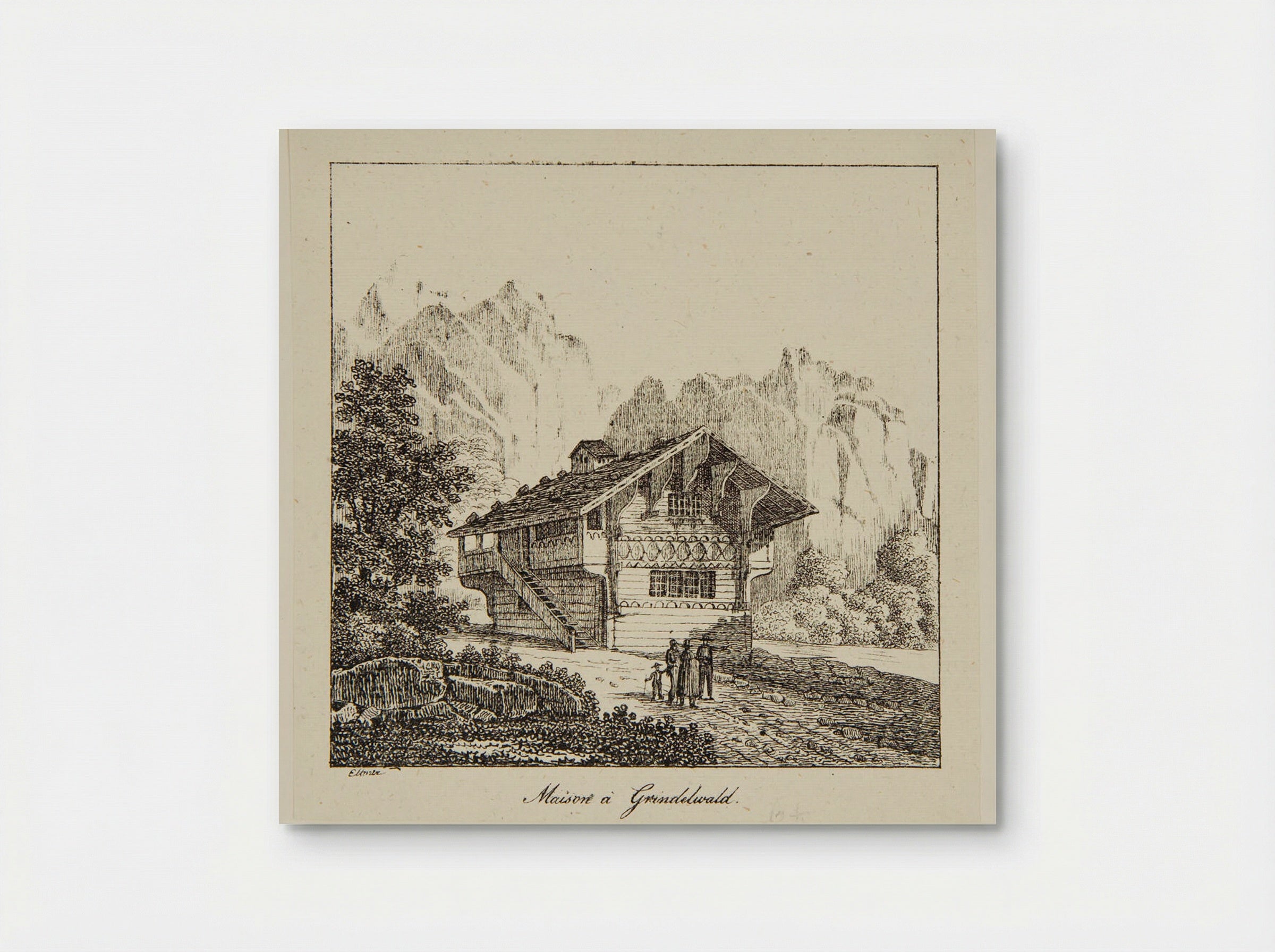 Maison à Grindelwald - P. Ellmer - Poster