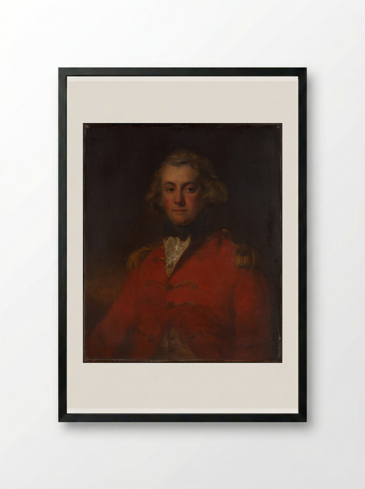 Major Thomas Pechell - John Hoppner - Framed Print Black