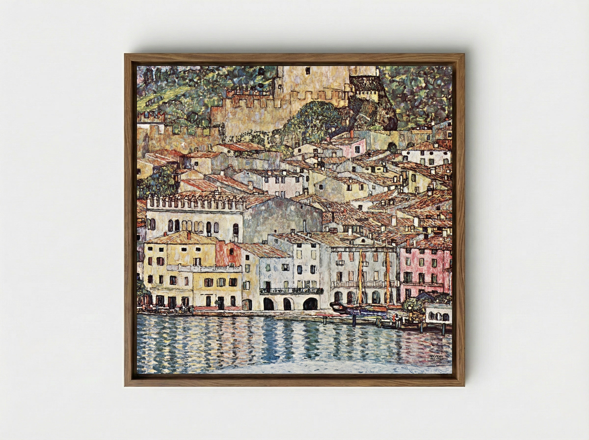 Malcesine on Lake Garda - Gustav Klimt - Framed Canvas Wood