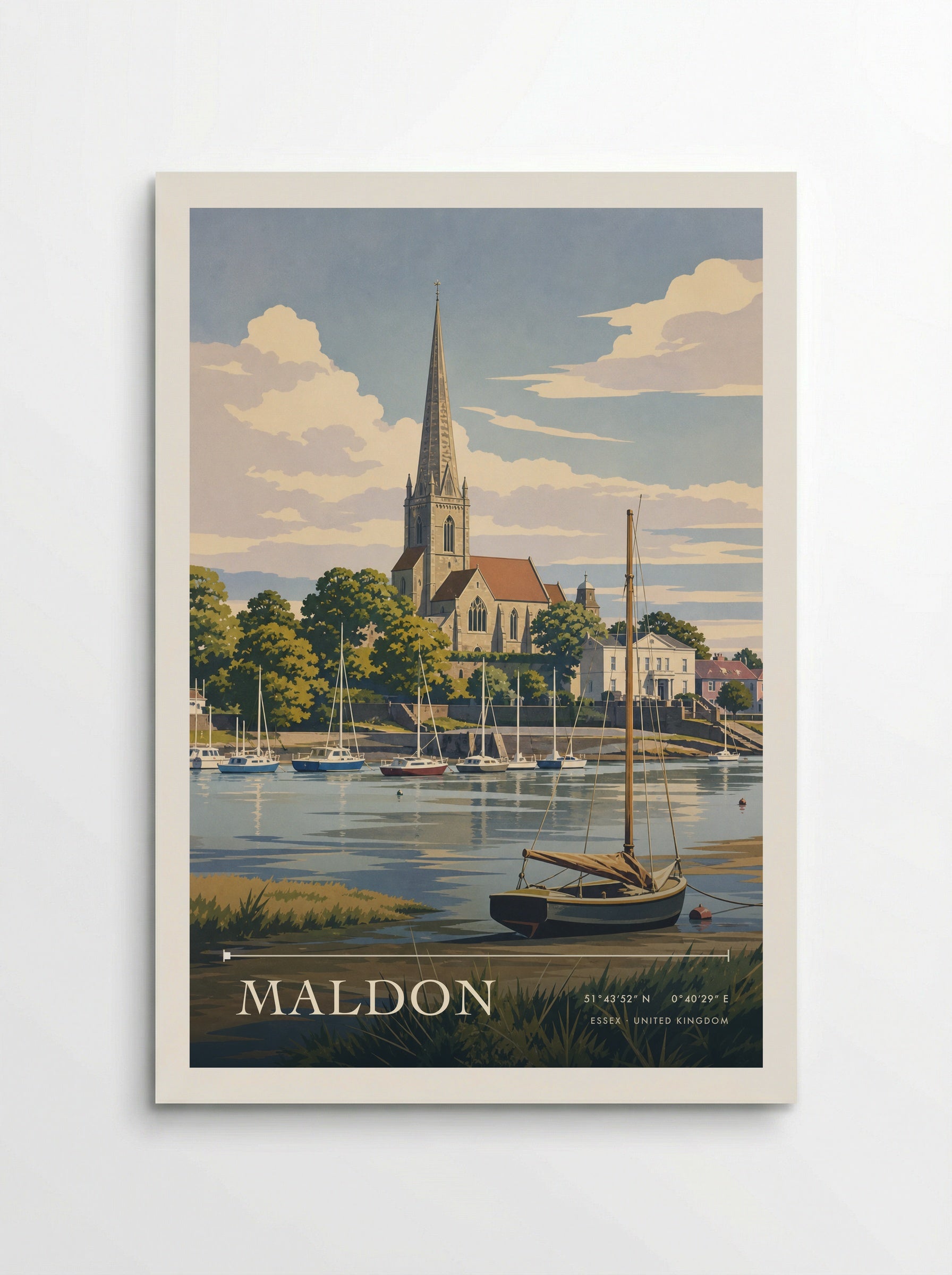 Maldon Essex United Kingdom Travel Poster - Poster
