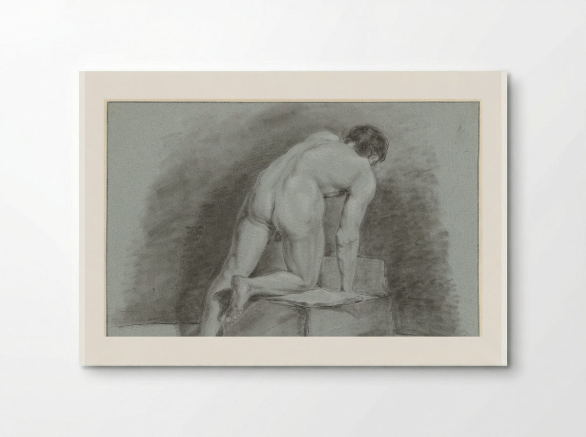 Male Nude, Leaning Forward, Seen from the Back - Aert Schouman - Poster