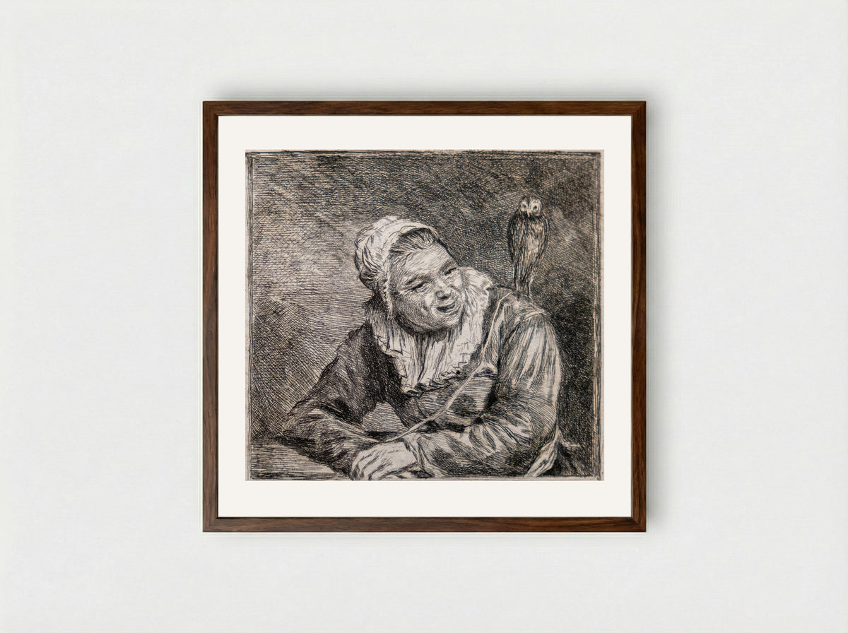 Malle Babbe - Louis Bernard Coclers - Framed Print Dark Wood