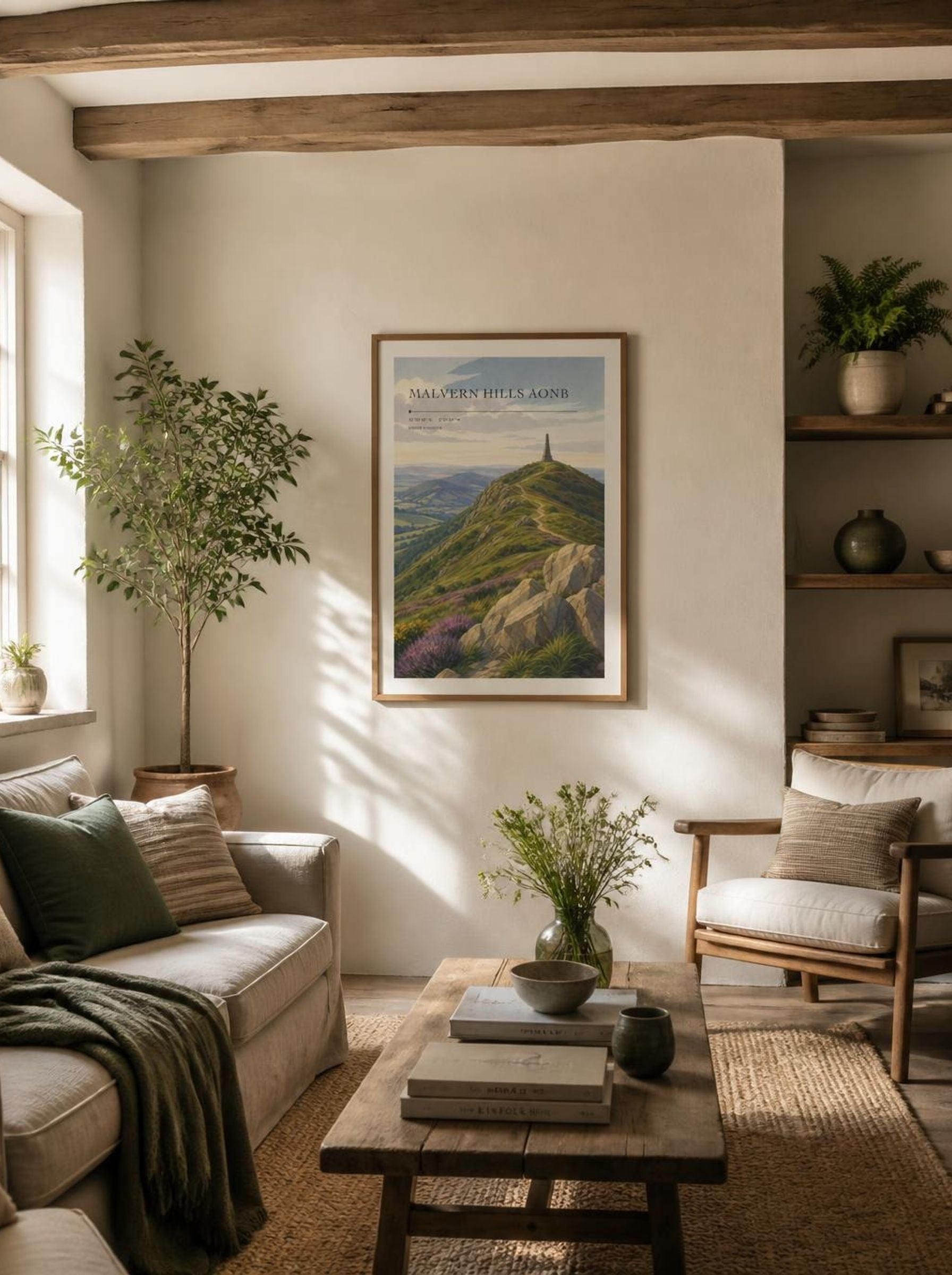 Malvern Hills AONB United Kingdom Travel Poster - Lifestyle