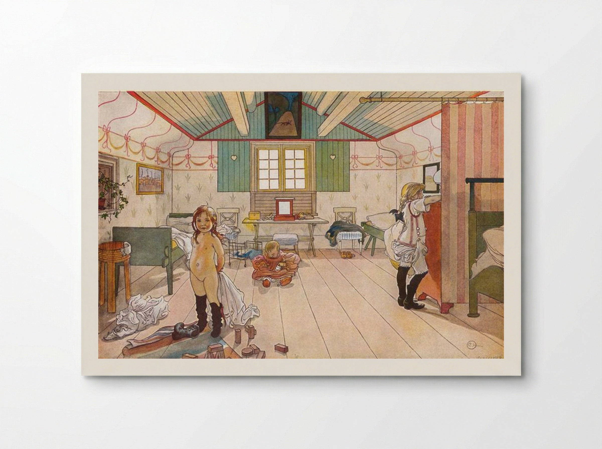 Mammas and the Small Girls - Carl Larsson - Poster