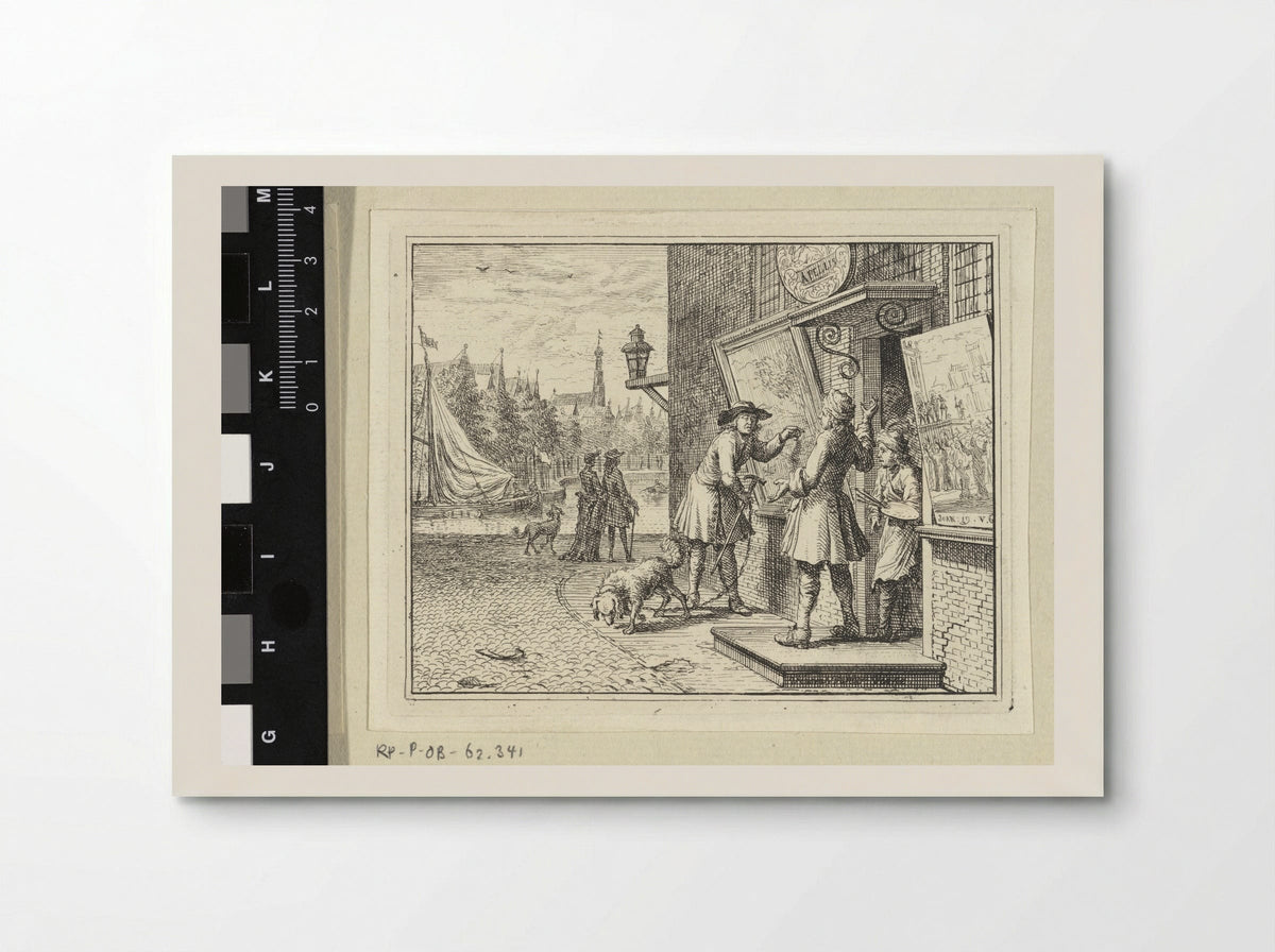 Man Before a Painter's Shop - Vincent Laurensz. van der Vinne (II) - Poster