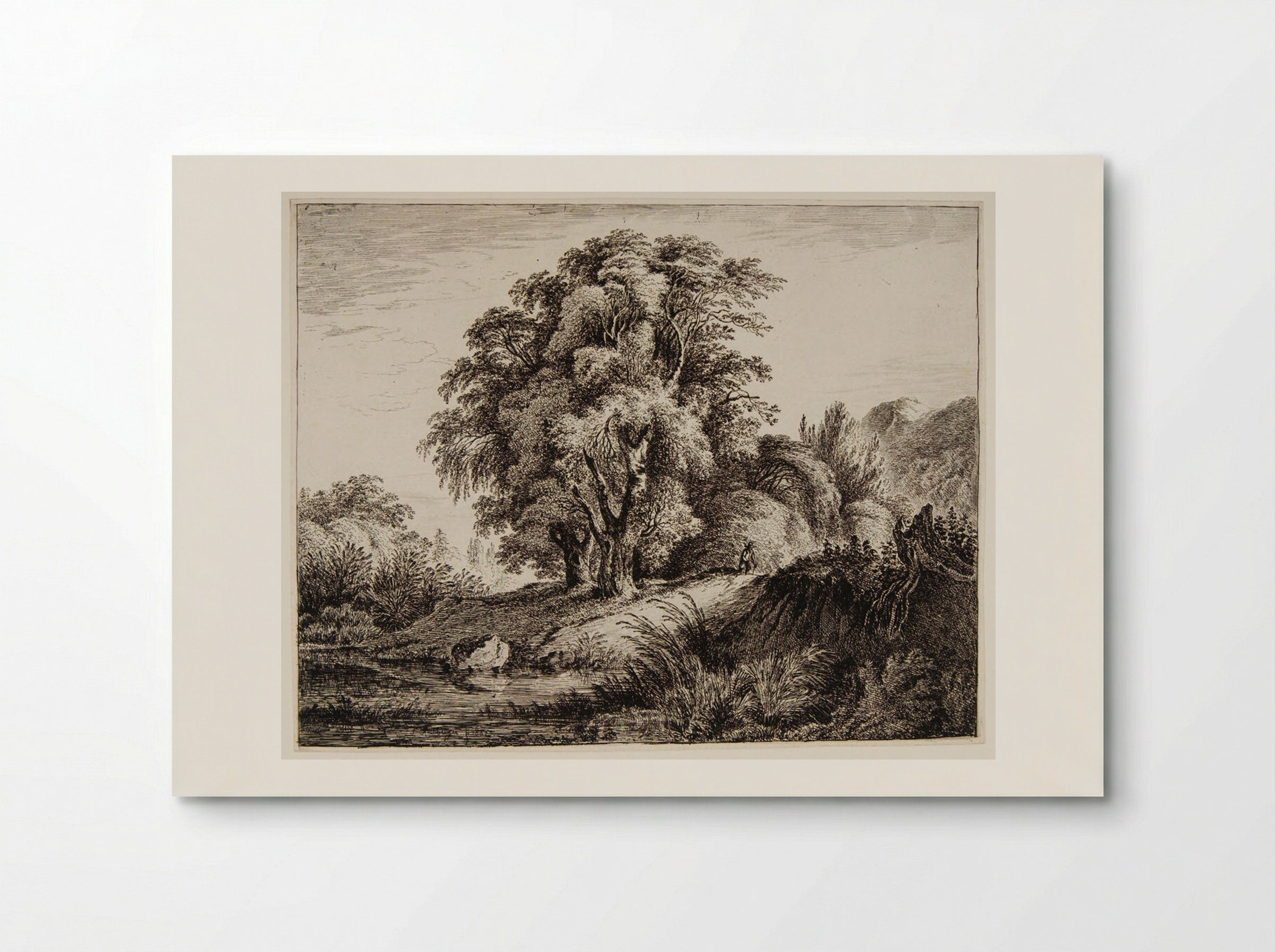 Man Coming Down a Wooded Hill - Franz Rechberger - Poster