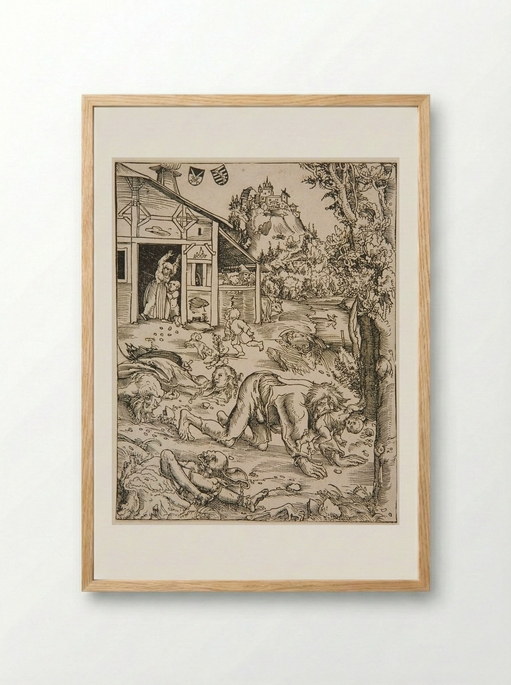 Man-Eater - Lucas Cranach the Elder - Framed Print Wood