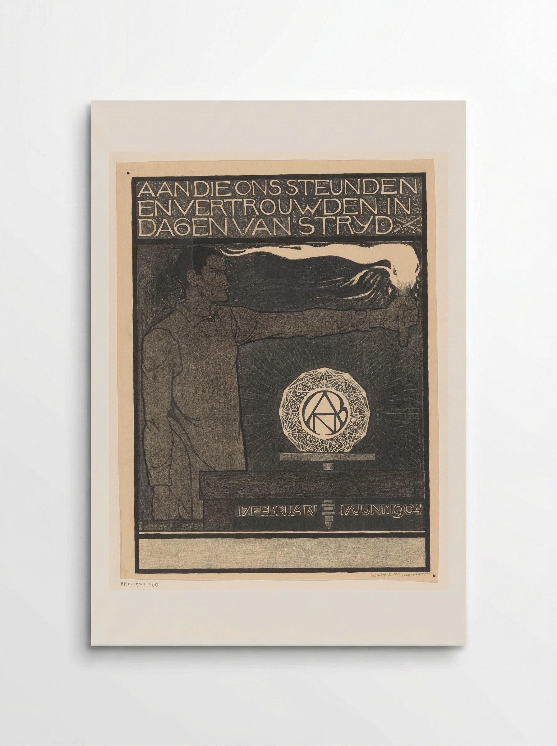 Man Holding a Torch - Richard Nicolaüs Roland Holst - Poster