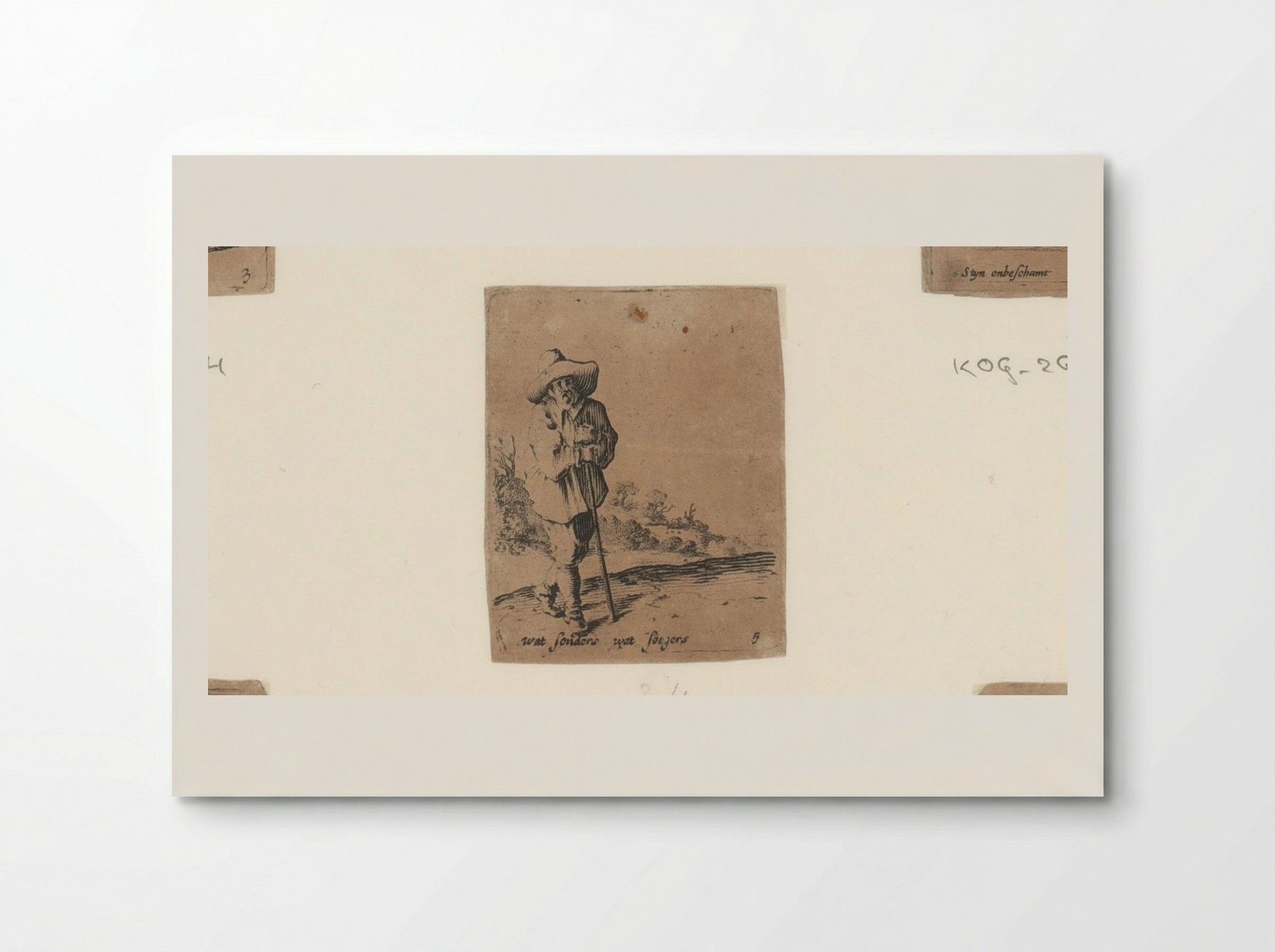 Man Leaning on a Stick - Gillis van Scheyndel (I) - Poster