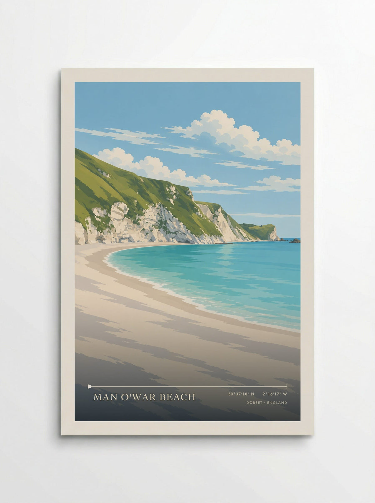 Man O'War Beach, Dorset | Travel Poster - Poster