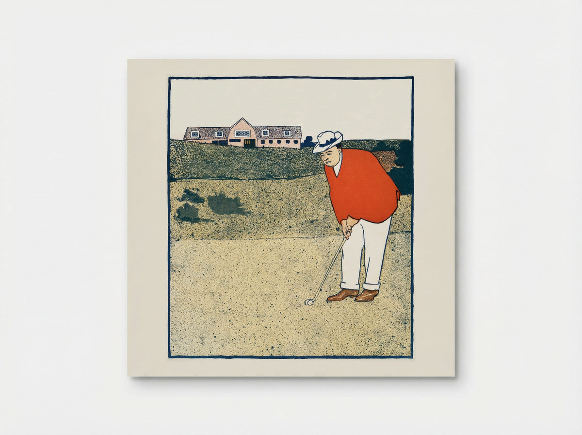Man Playing Golf - Edward Penfield - Poster
