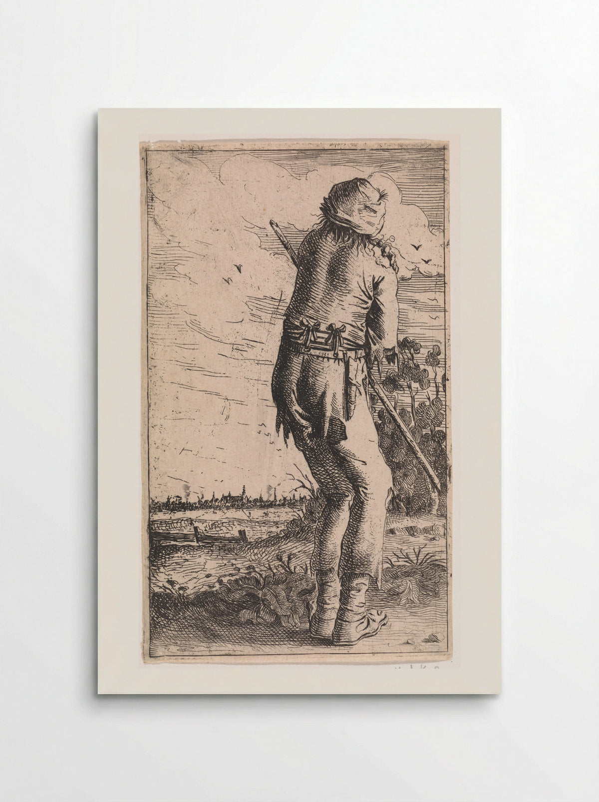 Man Scratching His Shoulder - Aert van Waes - Poster