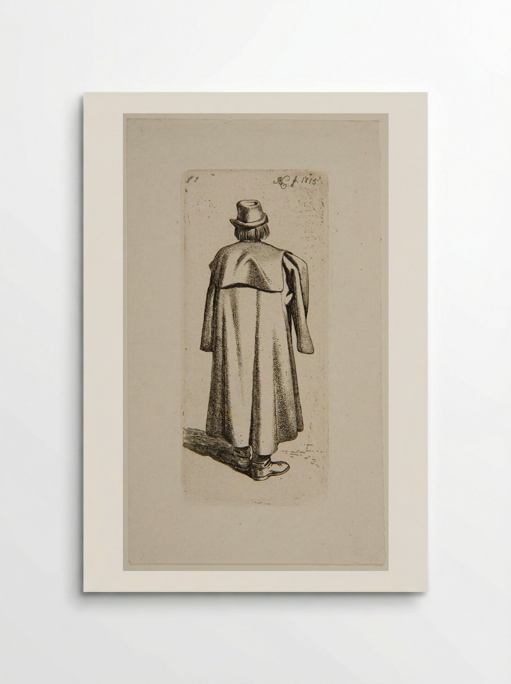 Man Seen from Behind - Johann Adam Klein - Poster