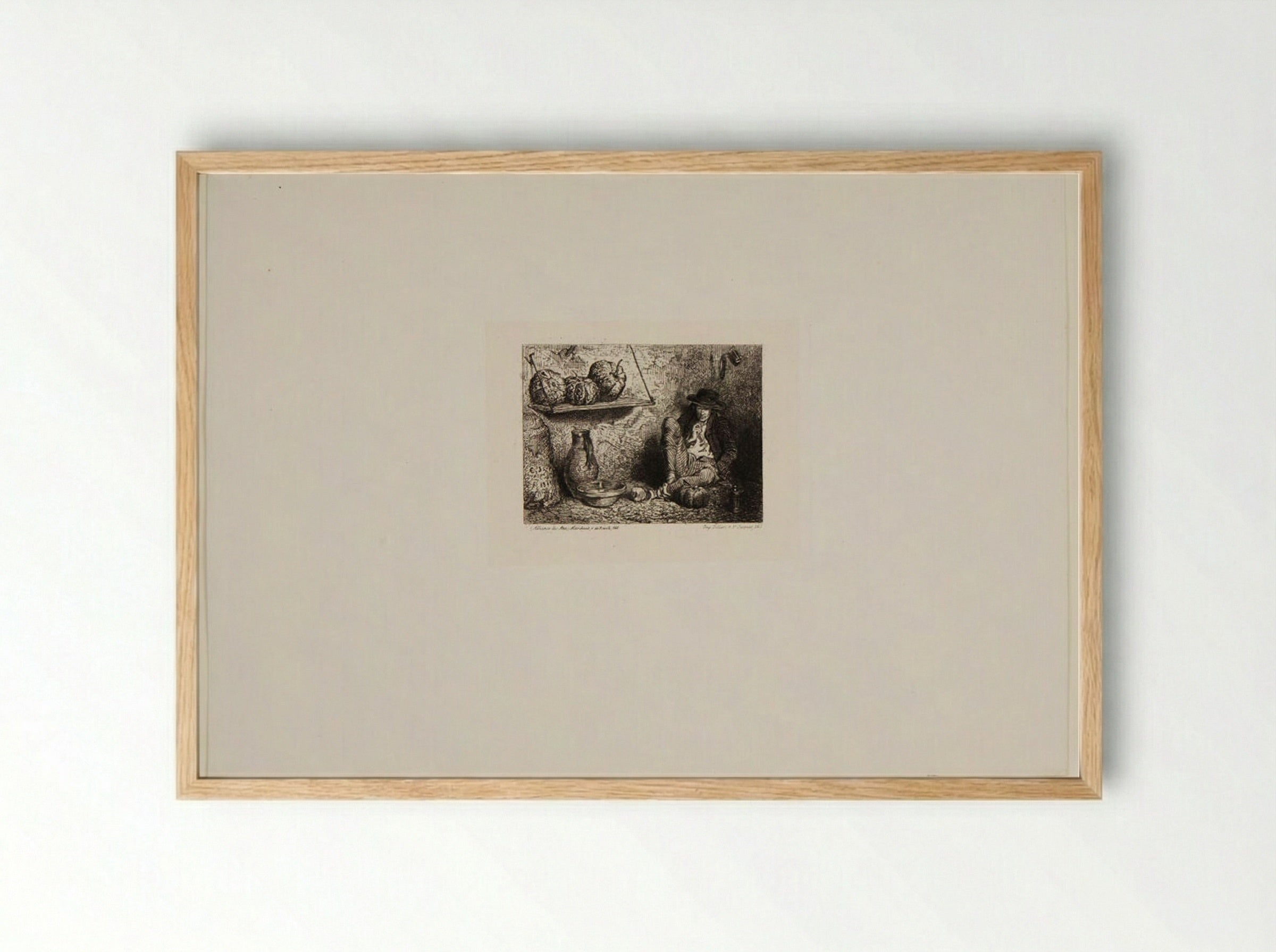 Man Smoking (Melon Peddler) - Charles-Émile Jacque - Framed Print Wood