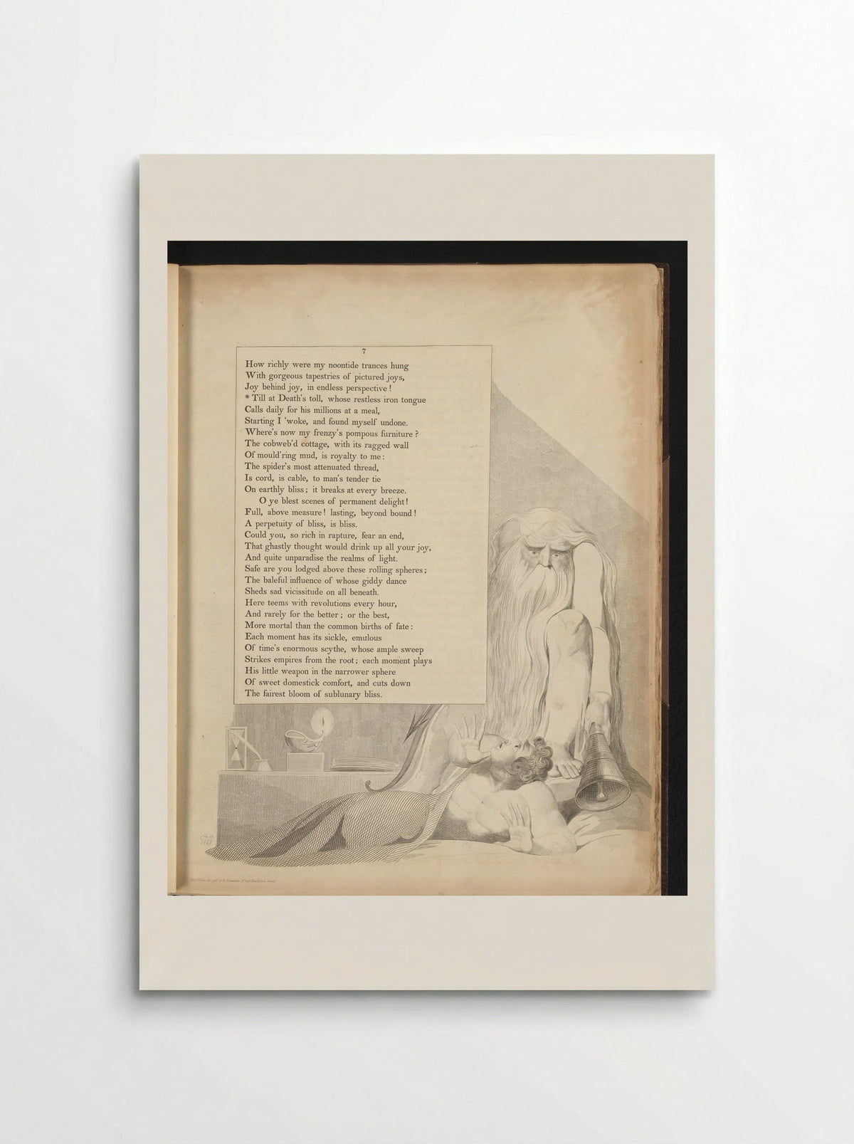 Man Startled by a Bearded Man with a Bell - William Blake - Poster