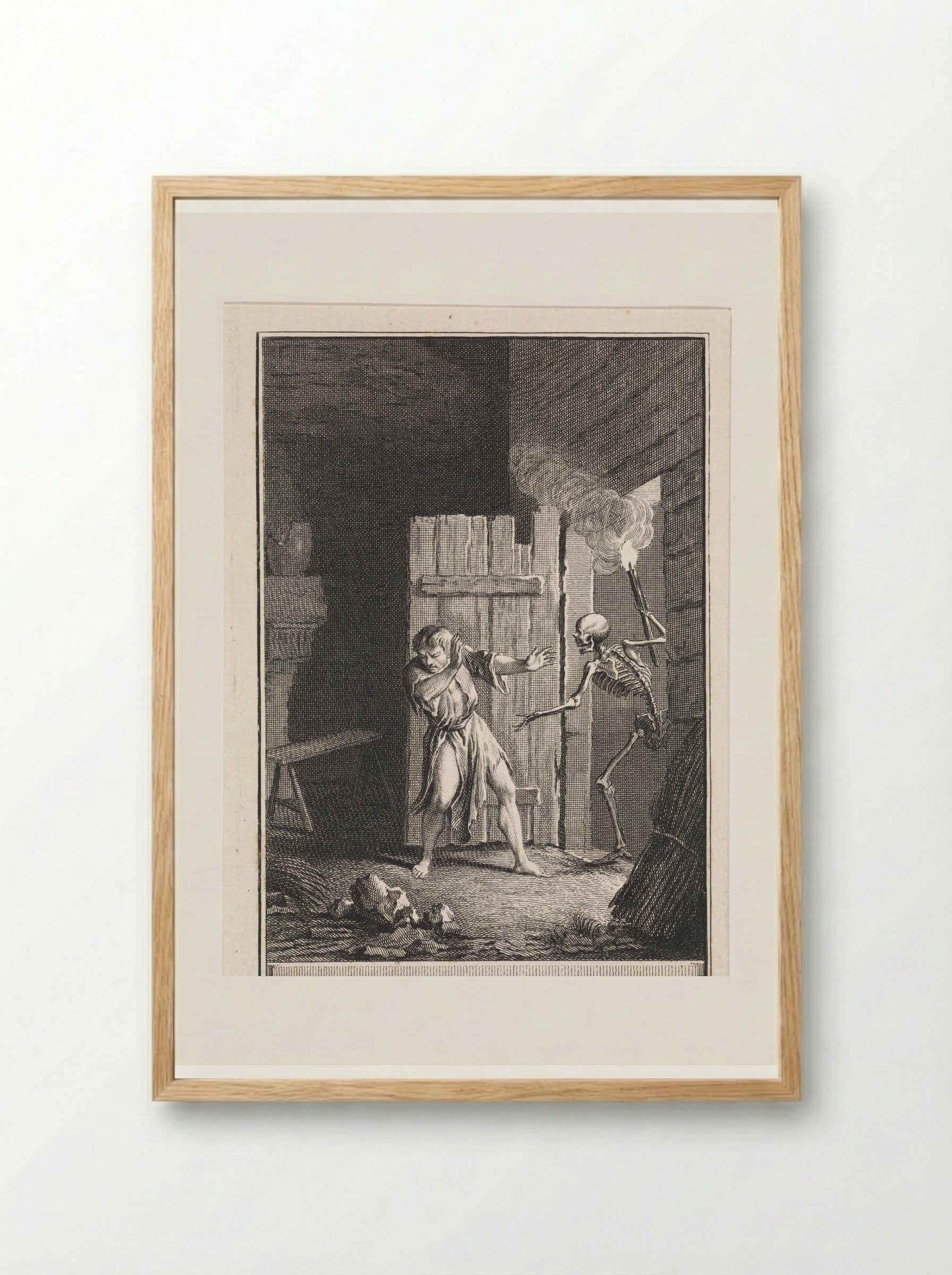 Man Surprised by Death - Jan Punt - Framed Print Wood