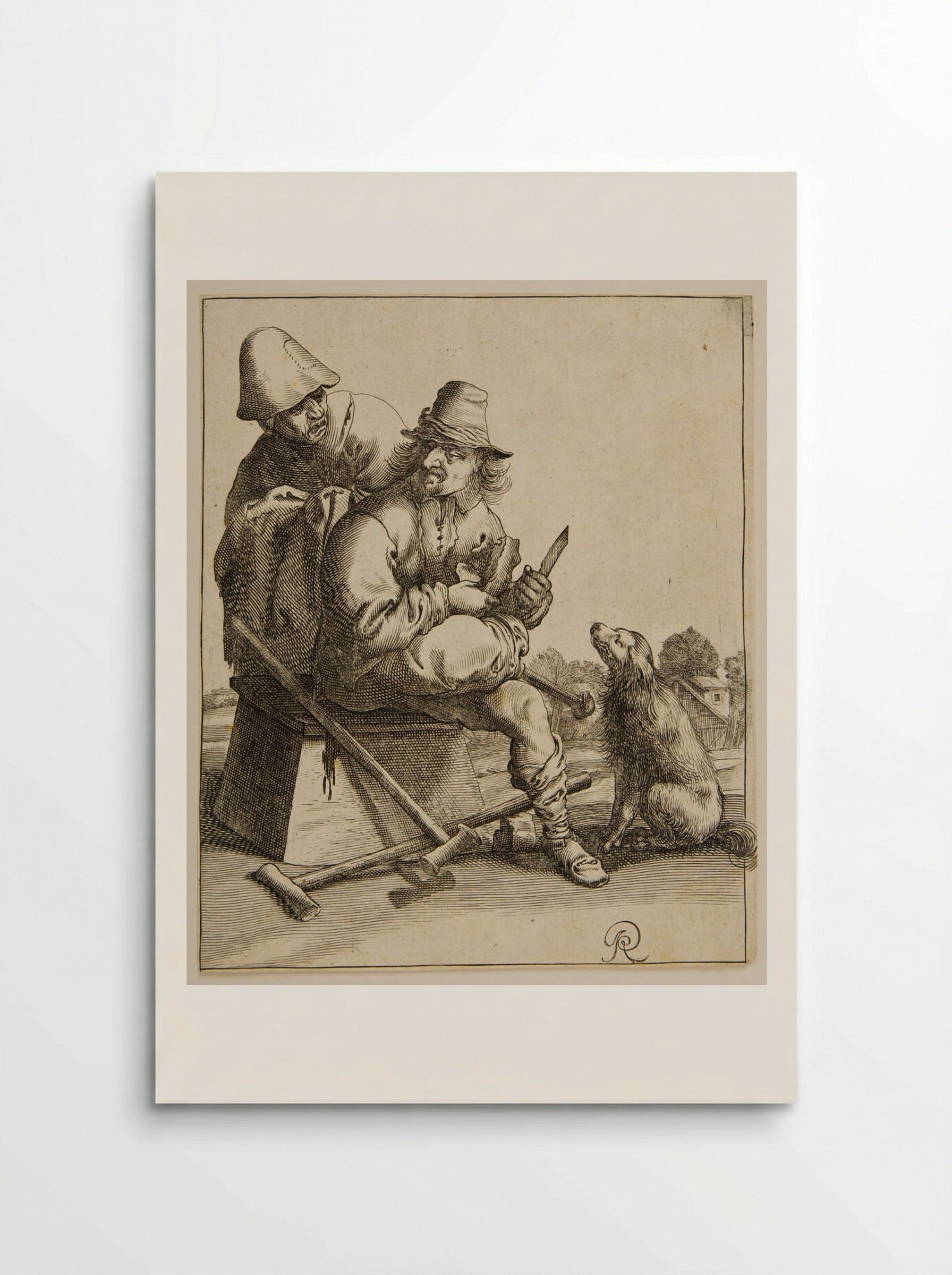 Man, Woman and Dog - Pieter Jansz. Quast - Poster