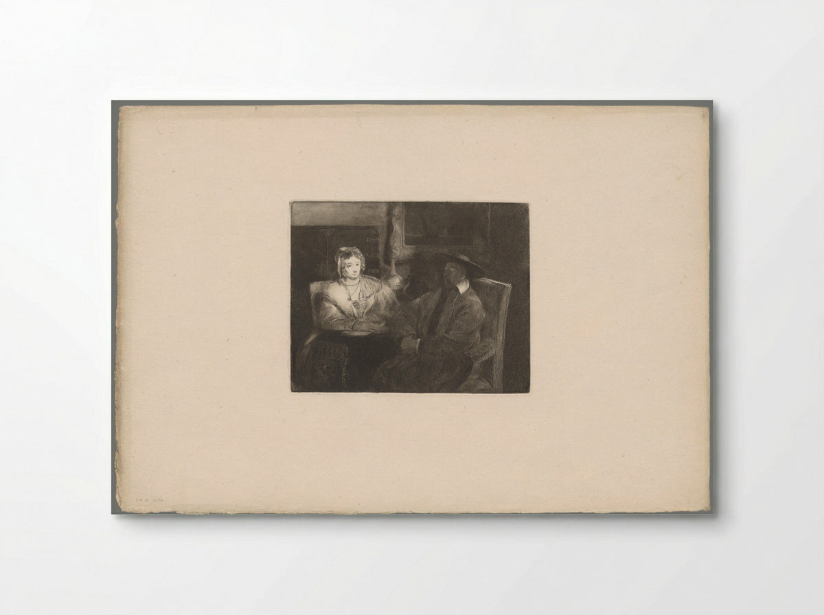 Man and Woman Seated in a Room - Andrew Geddes - Poster