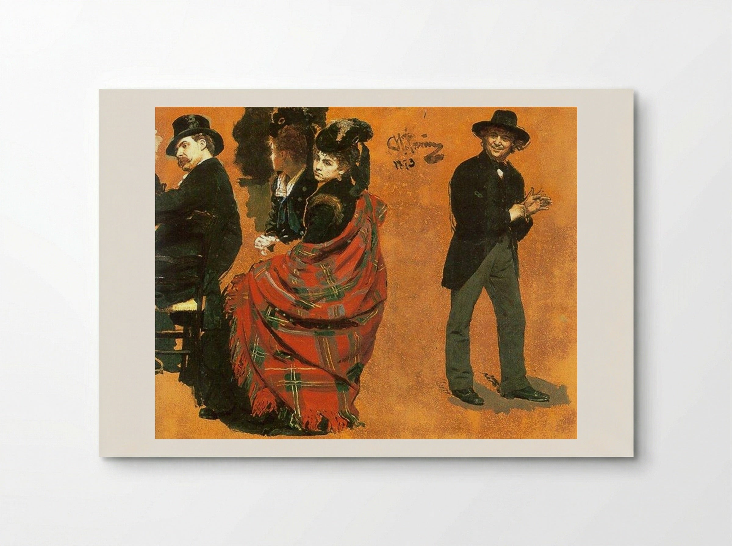 Man and Woman at the Table - Ilya Repin - Poster