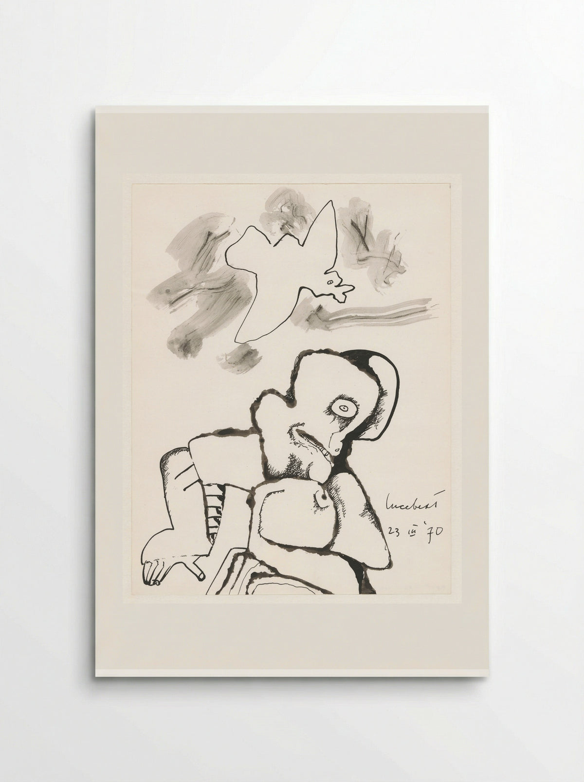 Man en vogel - Lucebert - Poster