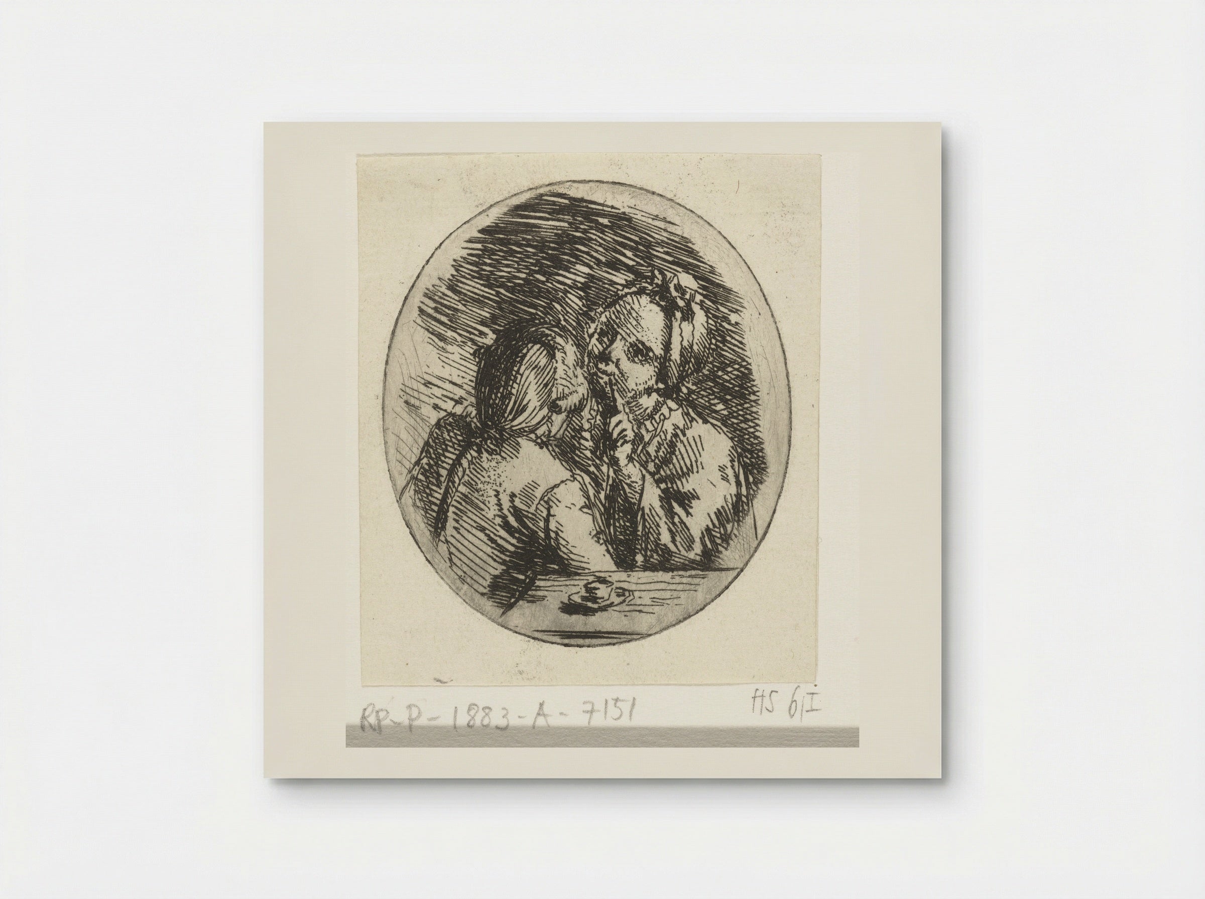 Man en vrouw in gesprek - Louis Bernard Coclers - Poster