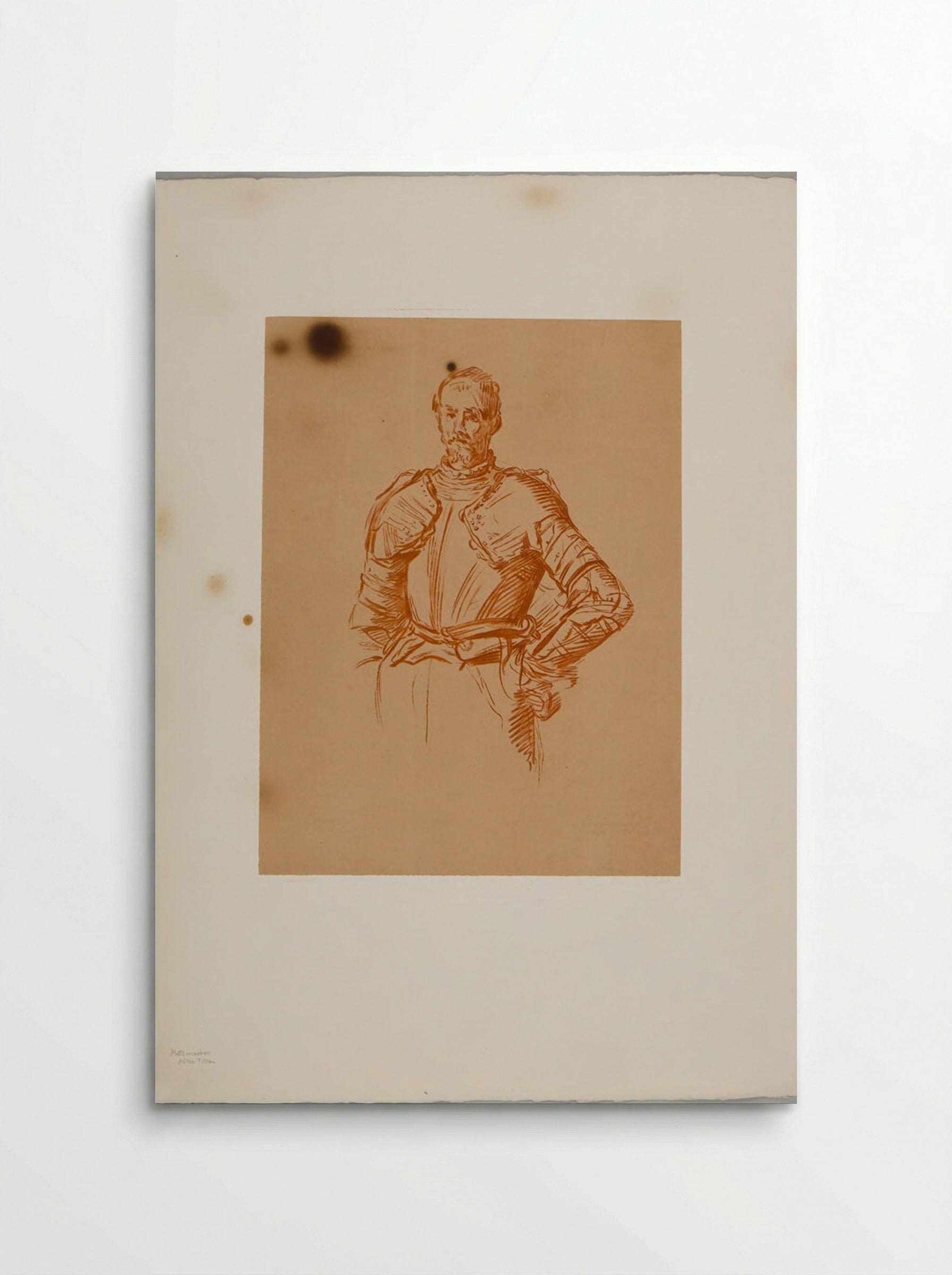 Man in Armor (After Titian) - Pierre Guillaume Metzmacher - Poster