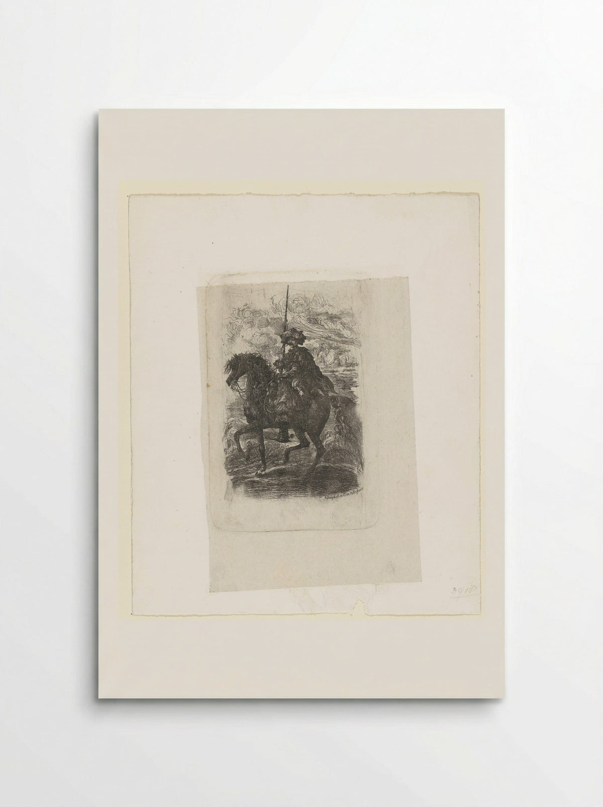 Man in Eastern Costume on Horseback - Auguste Delâtre - Poster