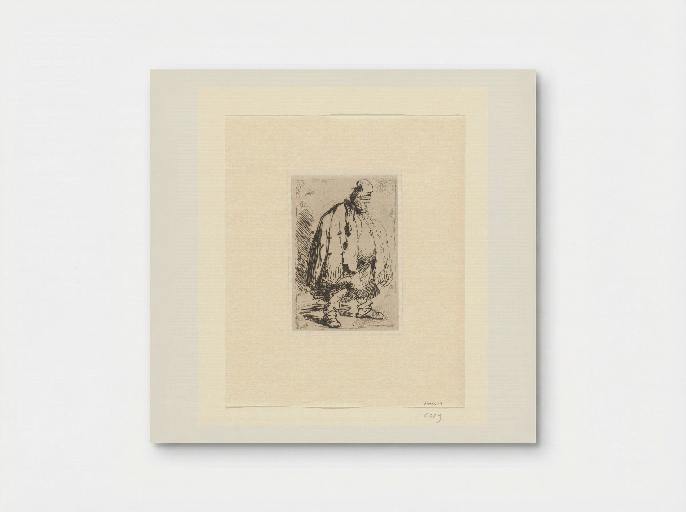 Man in a Large Cloak - Léopold Flameng - Poster