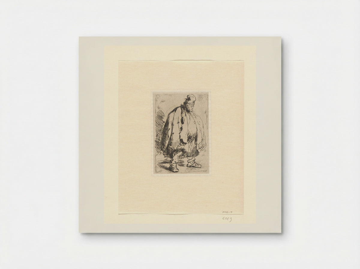 Man in a Large Cloak - Léopold Flameng - Poster
