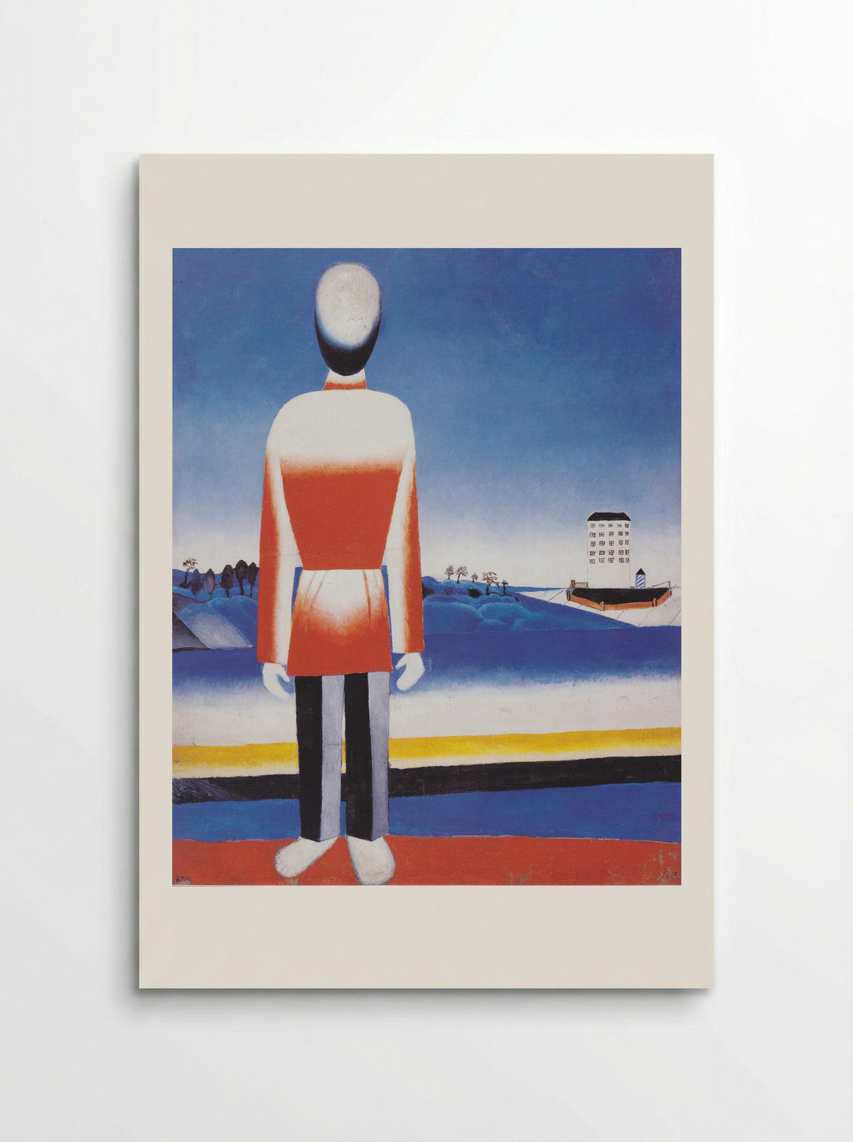 Man in a Suprematist Landscape - Kazimir Malevich - Poster
