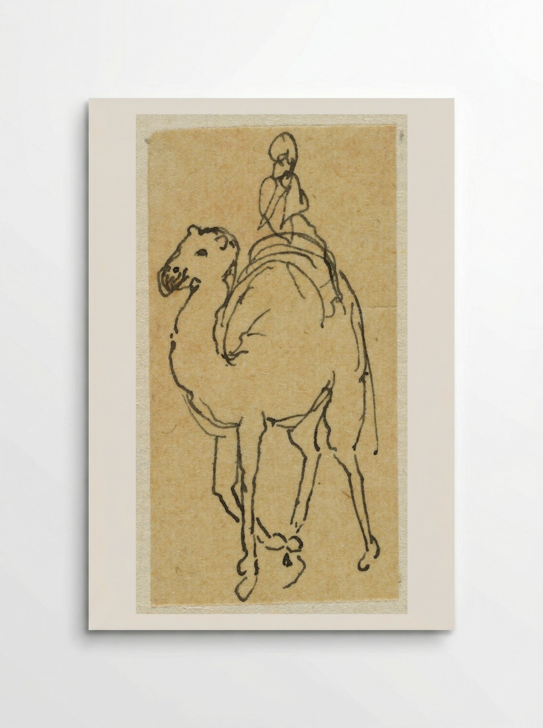 Man in a Turban on a Camel - Rodolphe Bresdin - Poster